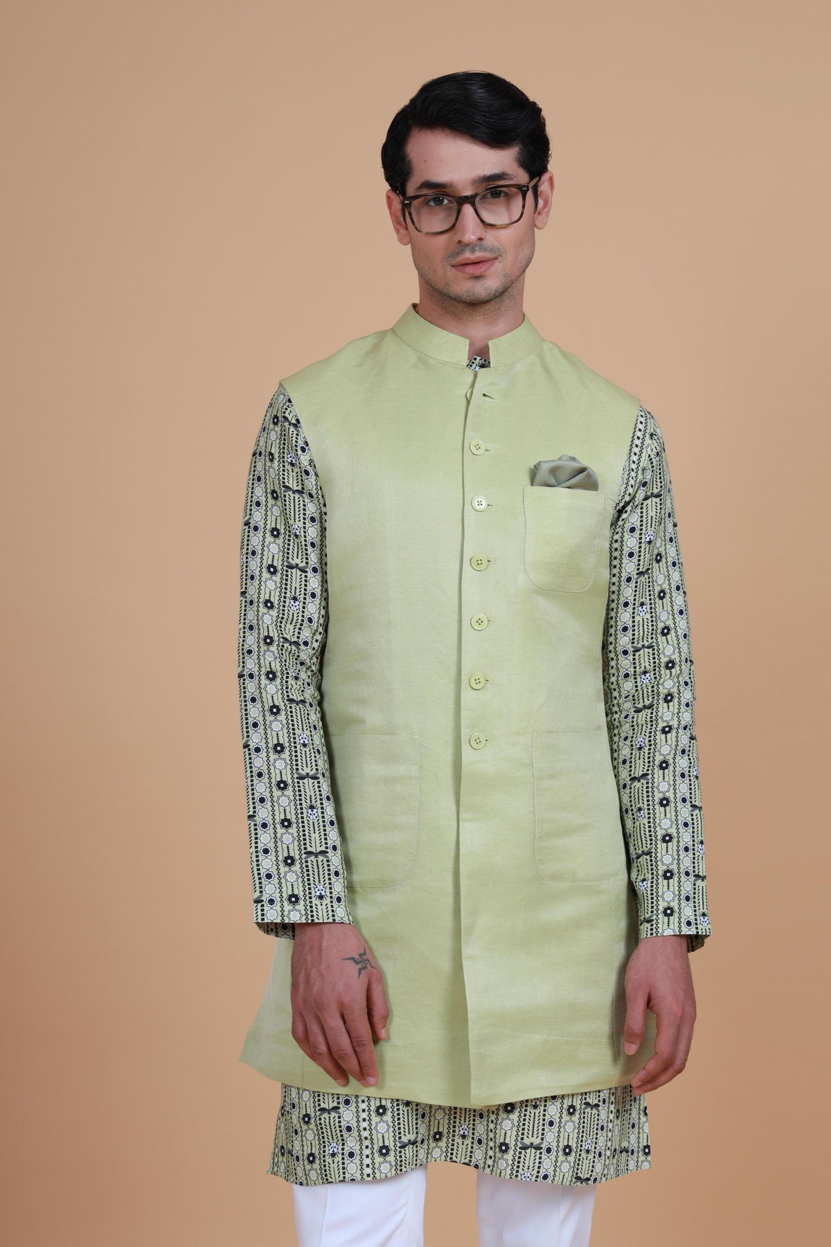 The Mint Green Long Waistcoat