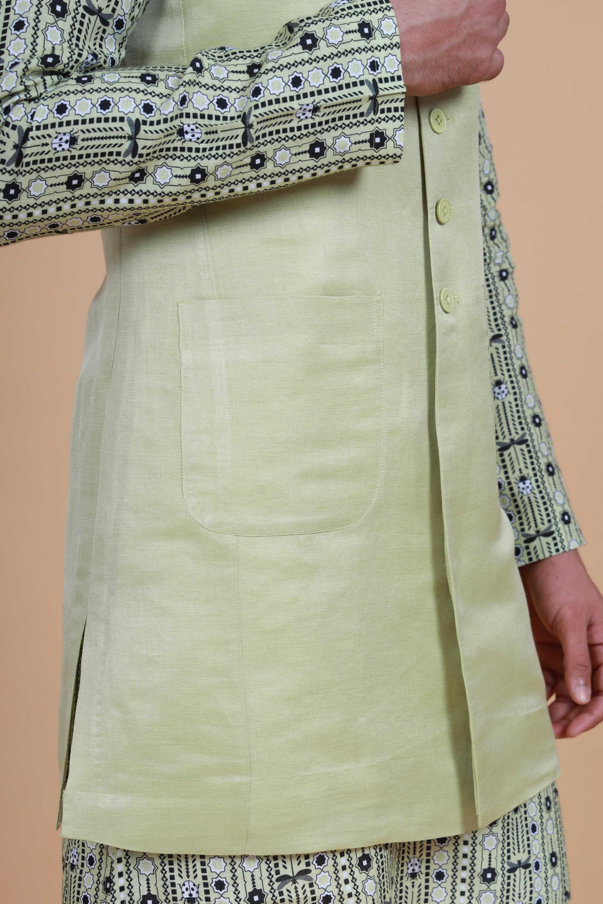 The Mint Green Long Waistcoat