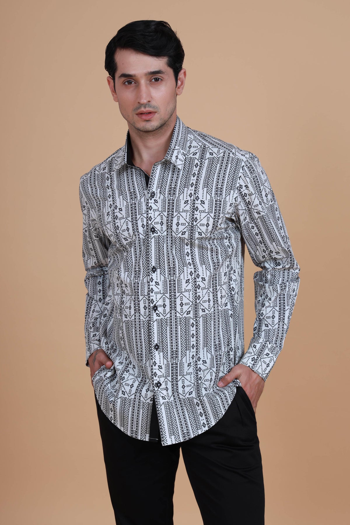 The Linear Geomtric Printed Shirt