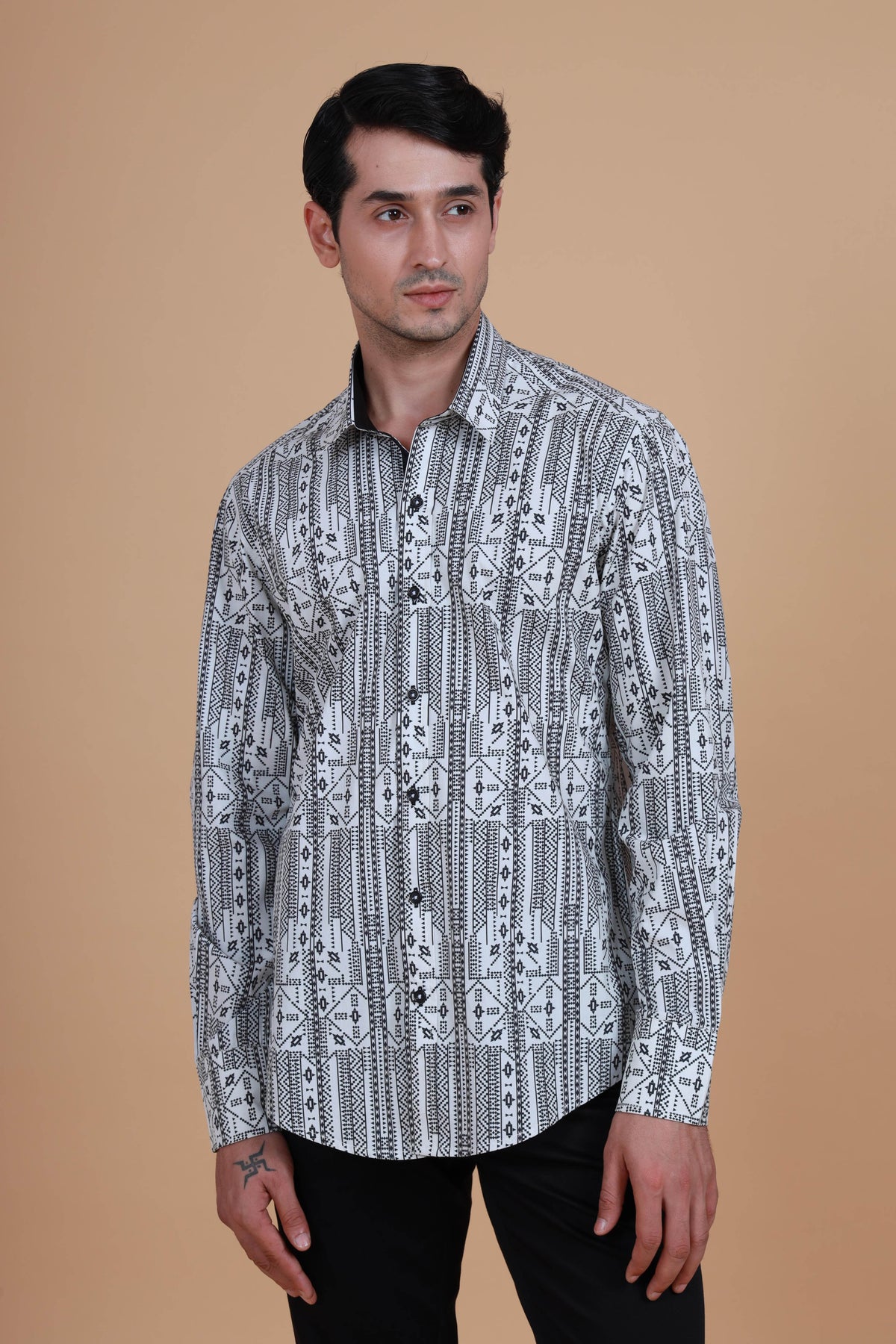 The Linear Geomtric Printed Shirt