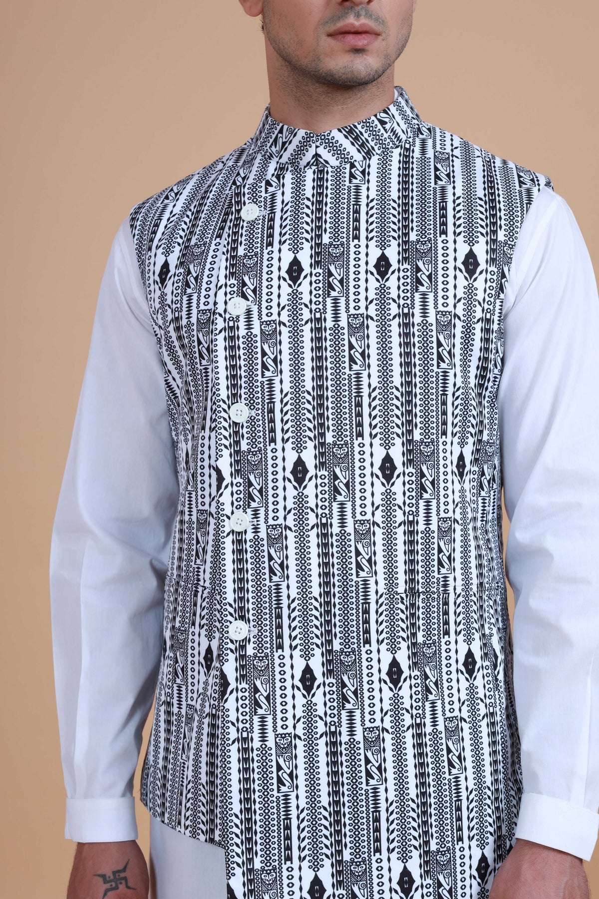 The Printed Double Breasted Waistcoat