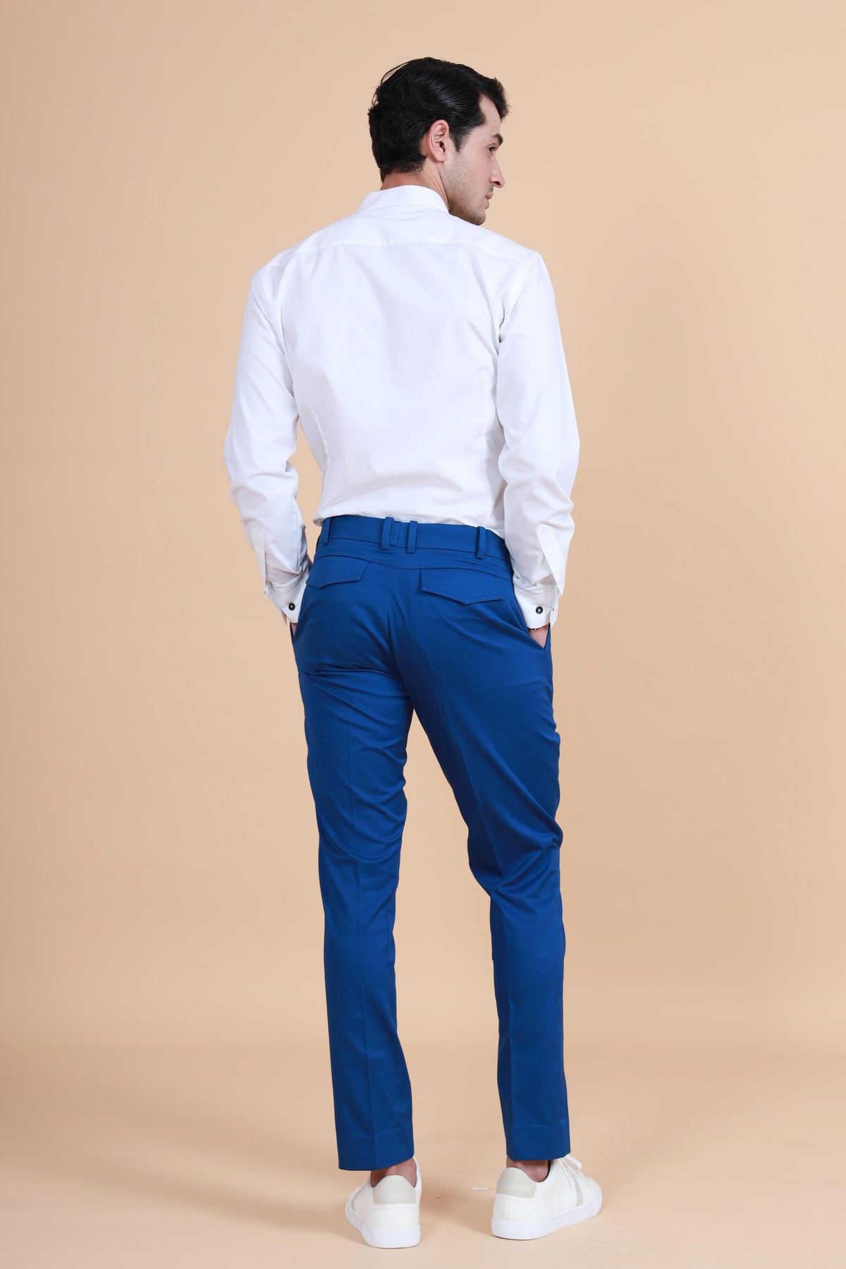 Blue Stylised Tapered Pant