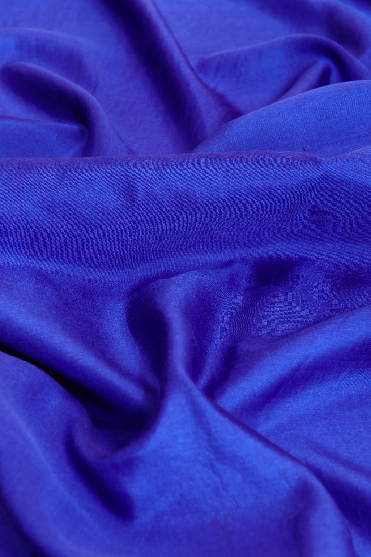 Blue Silk Satin Blouse Fabric