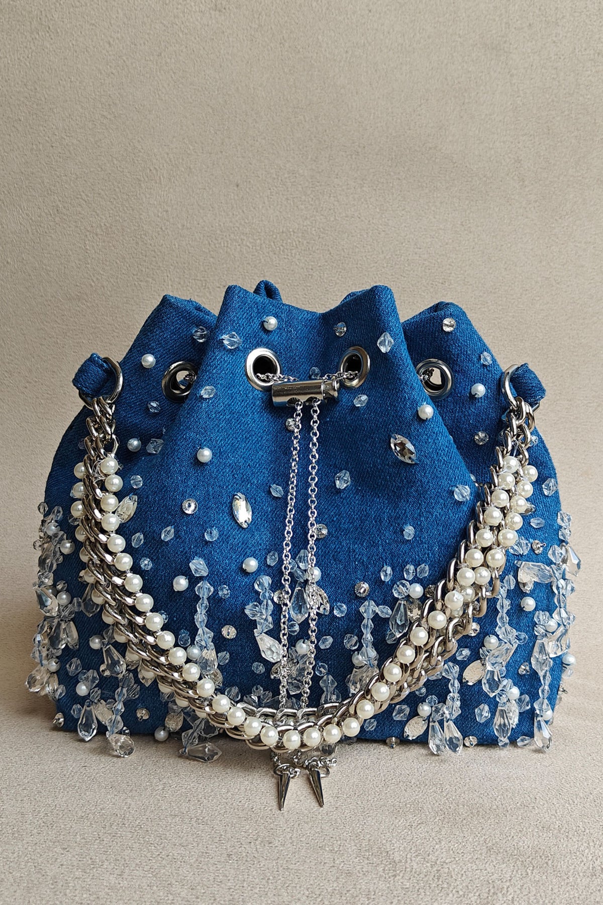 Denim Bucket Bag