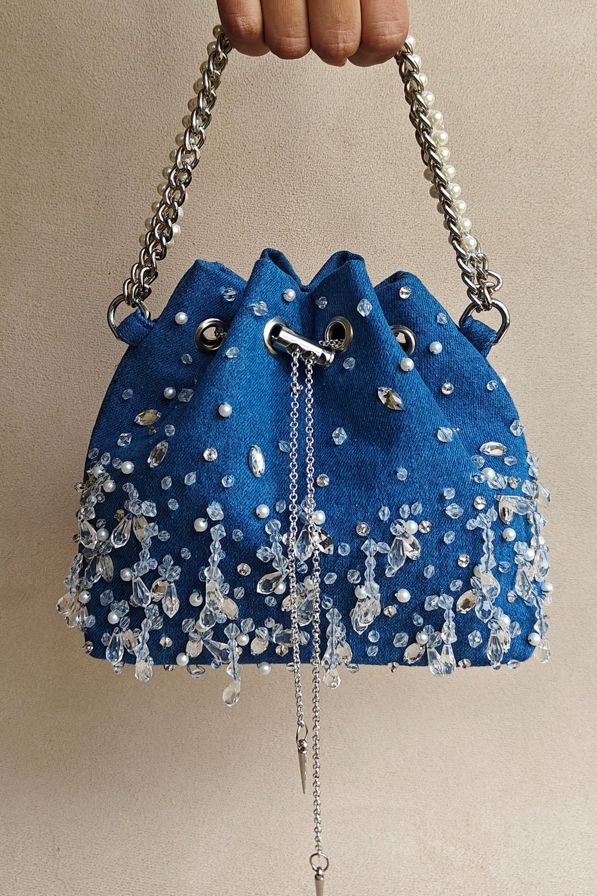 Denim Bucket Bag