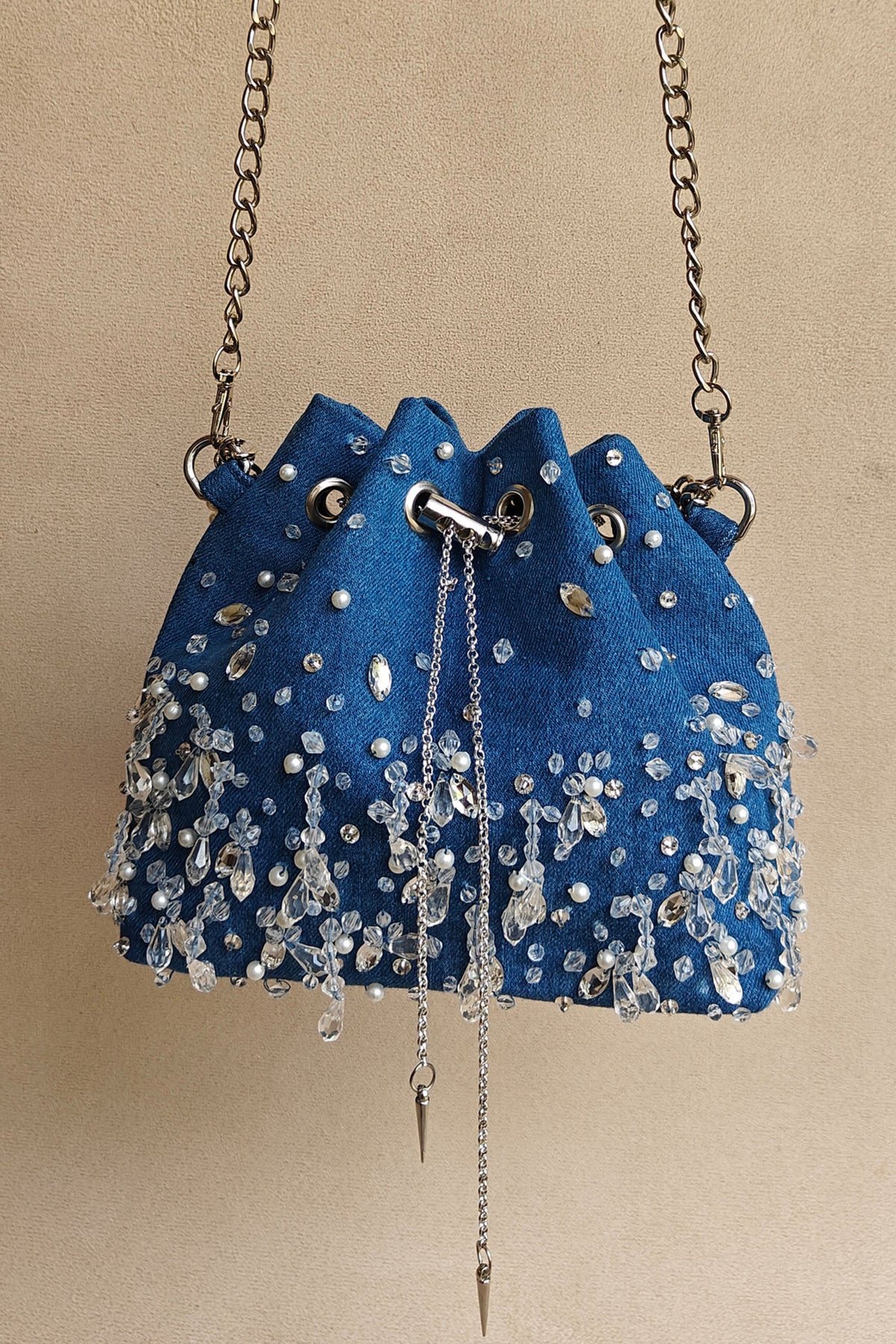 Denim Bucket Bag