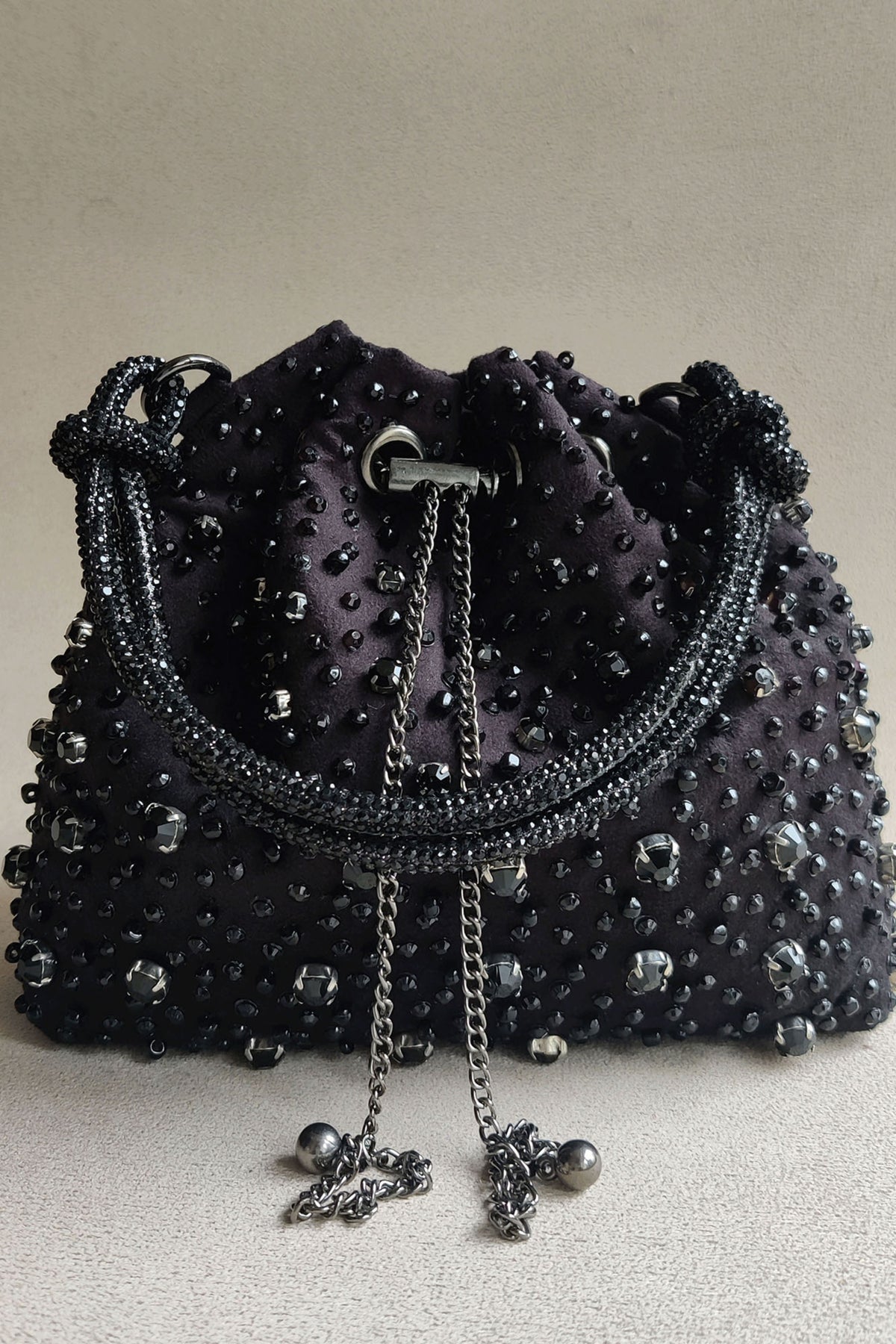 Black Starry Bucket Bag