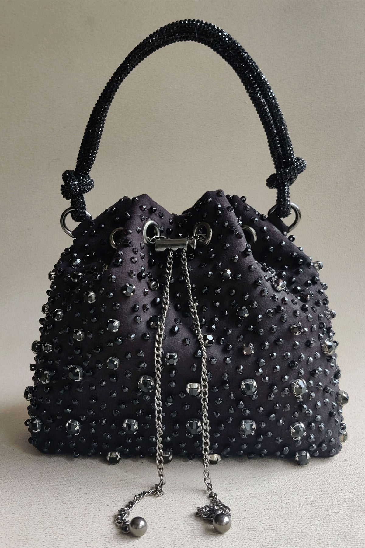 Black Starry Bucket Bag