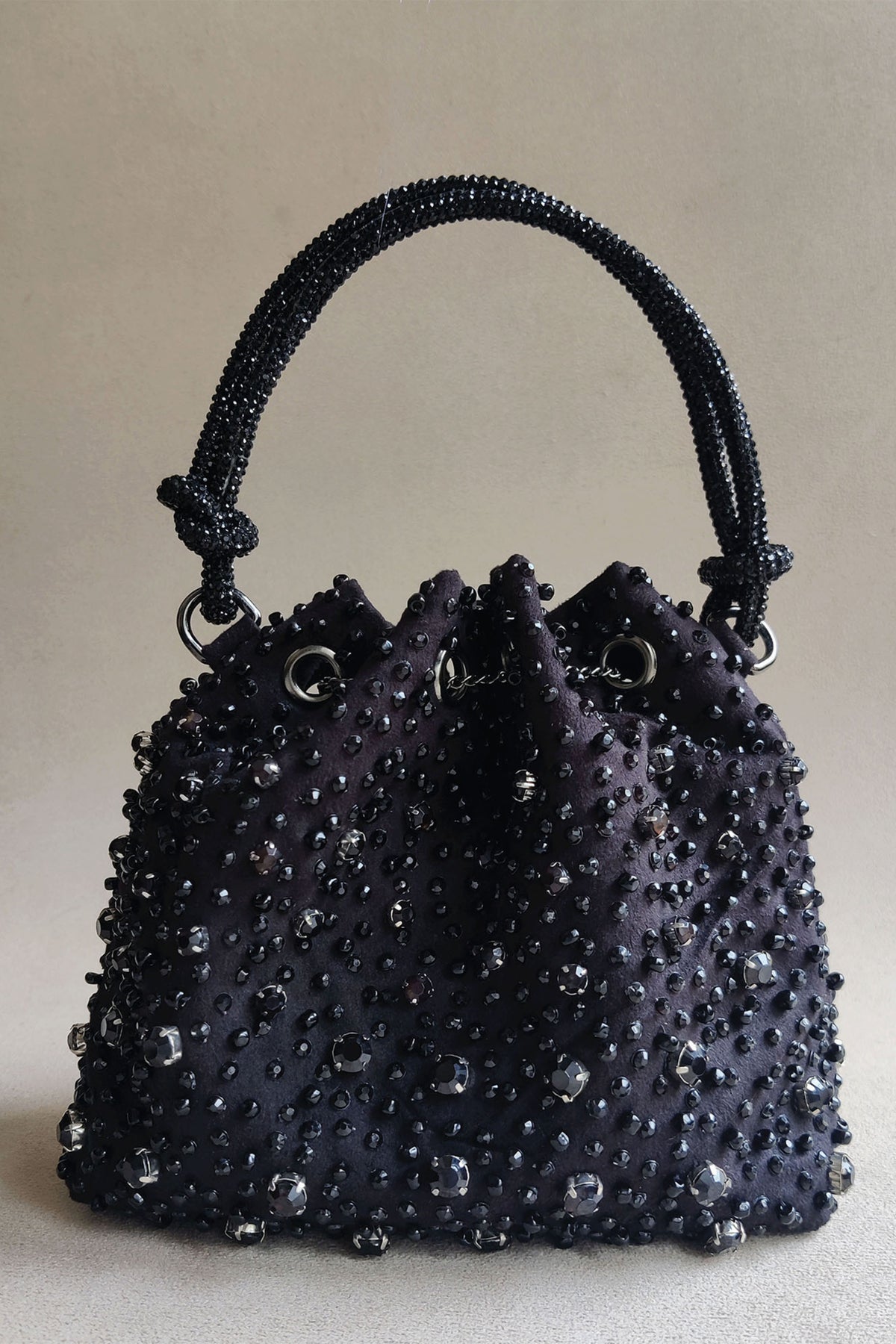 Black Starry Bucket Bag