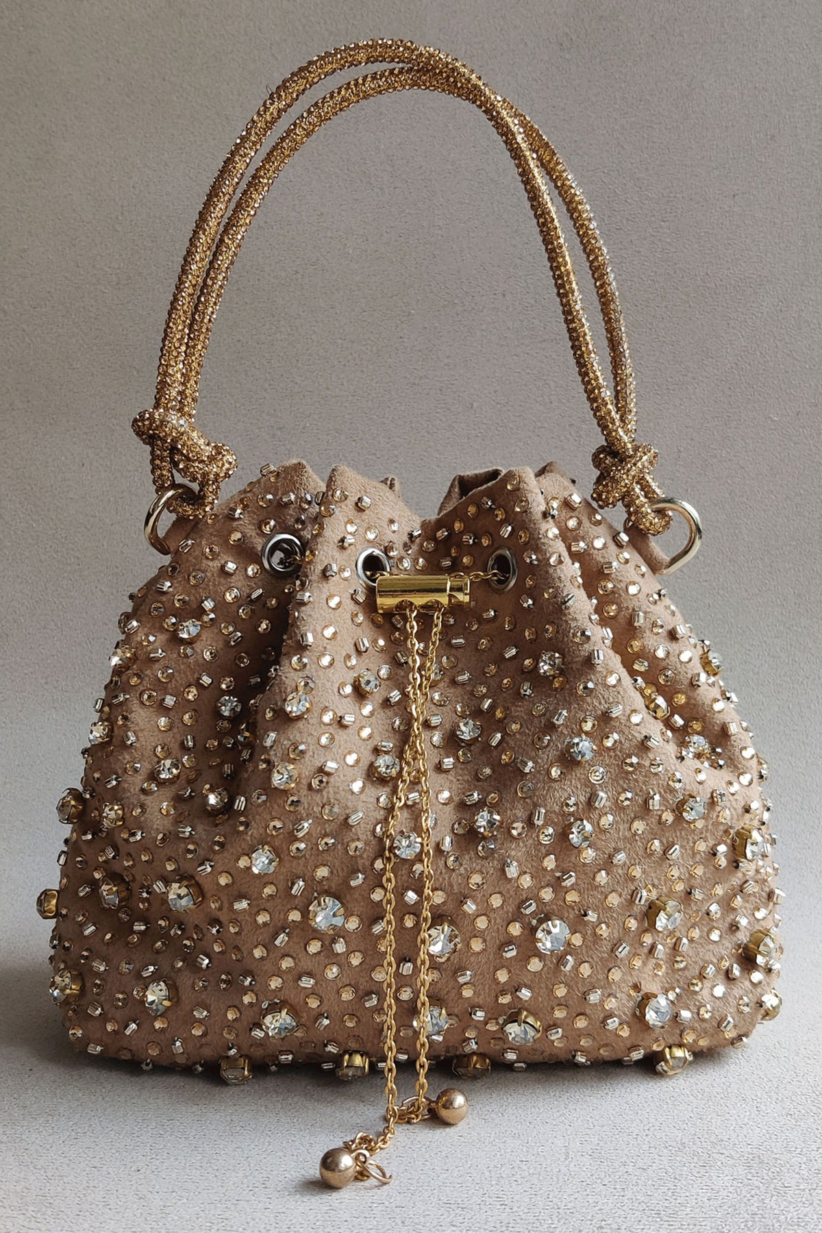 Gold Starry Bucket Bag