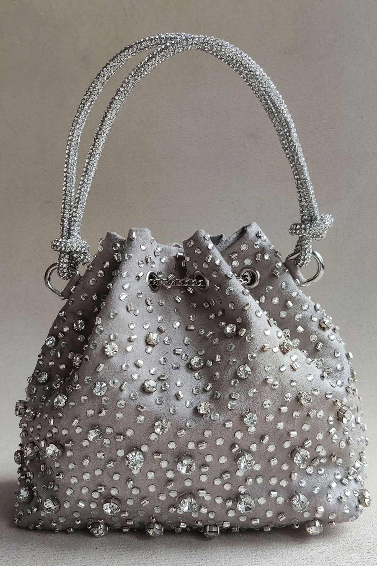 Silver Grey Starry Bucket Bag