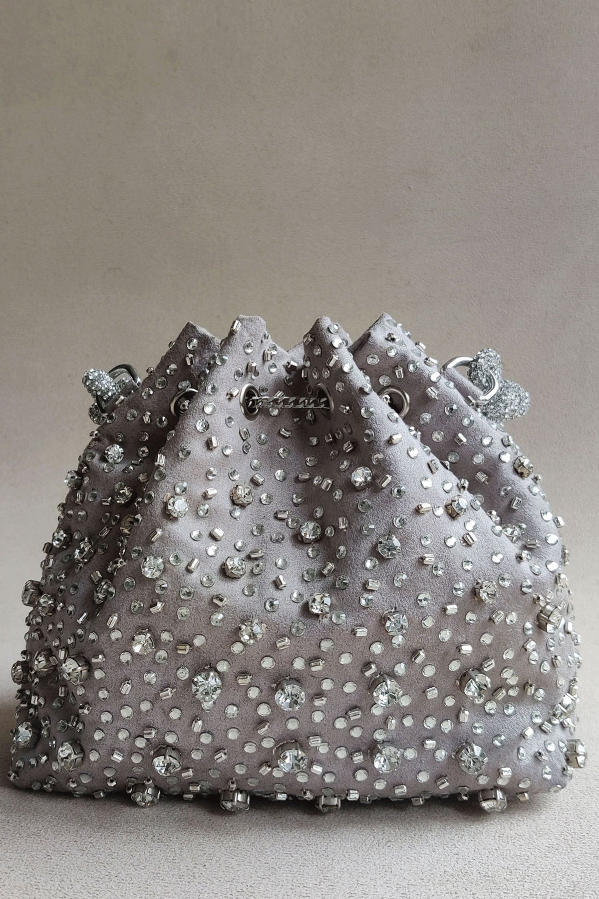 Silver Grey Starry Bucket Bag