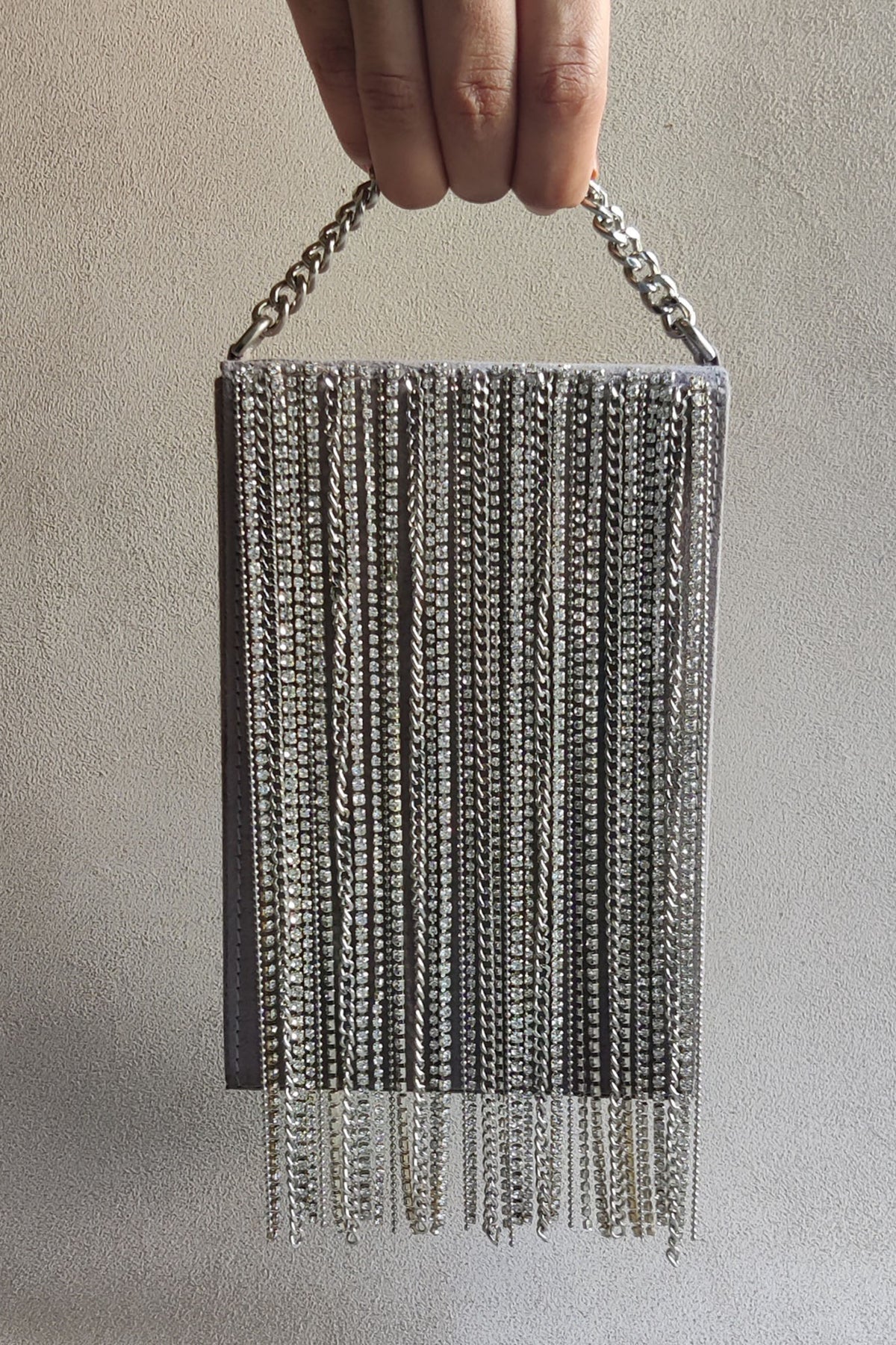 Silver Grey Disco Bag