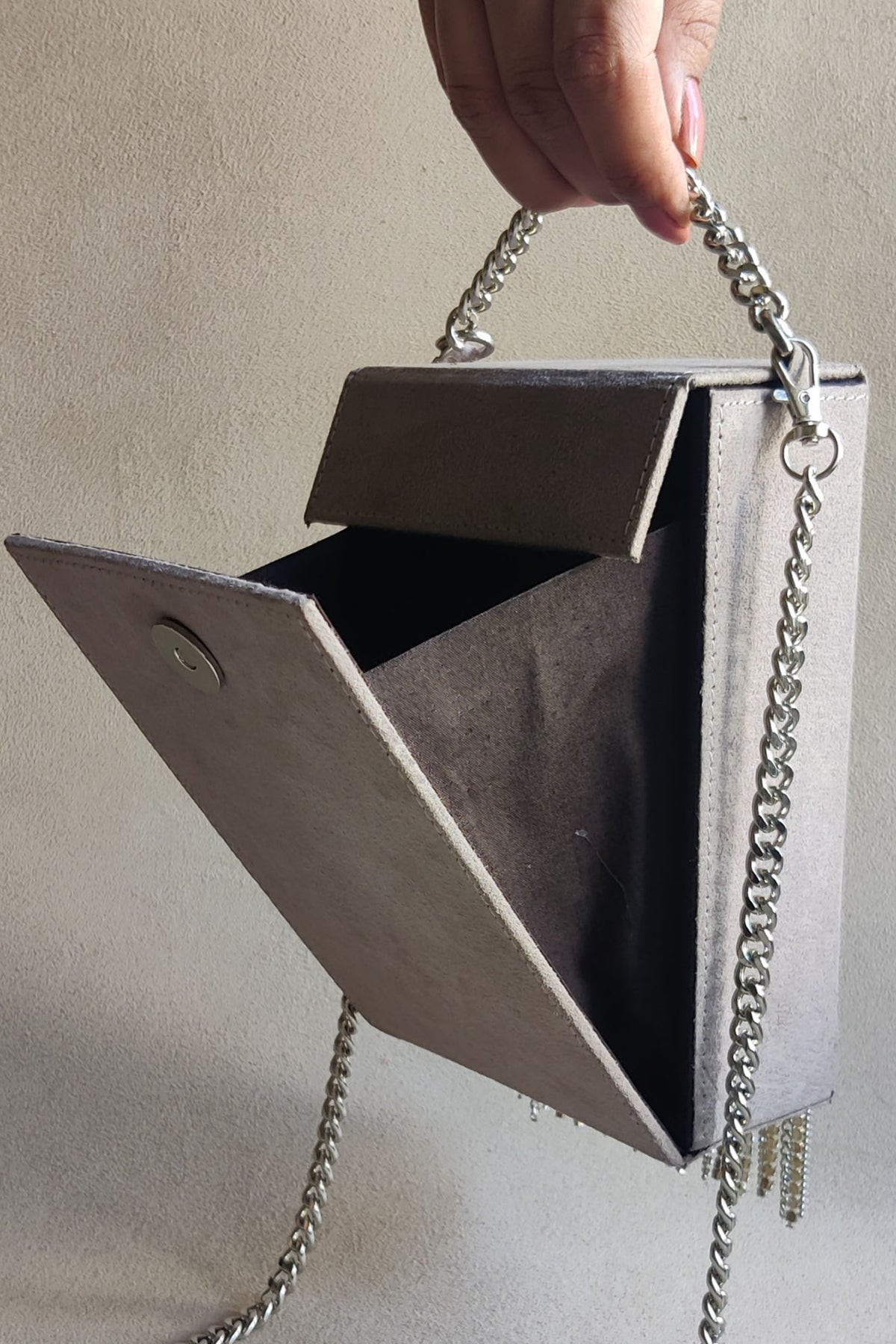 Silver Grey Disco Bag