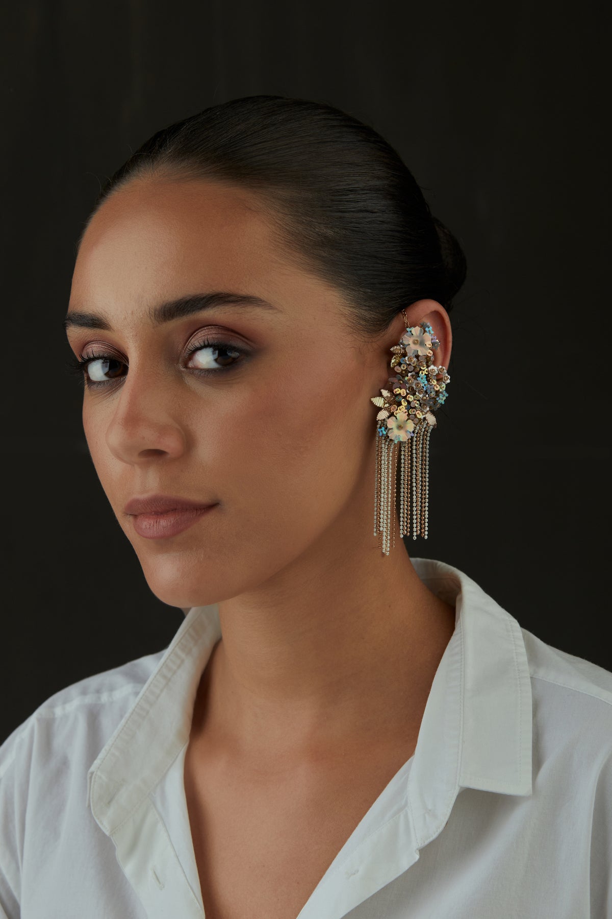 Quartz Ripple Shimmy Earcuffs