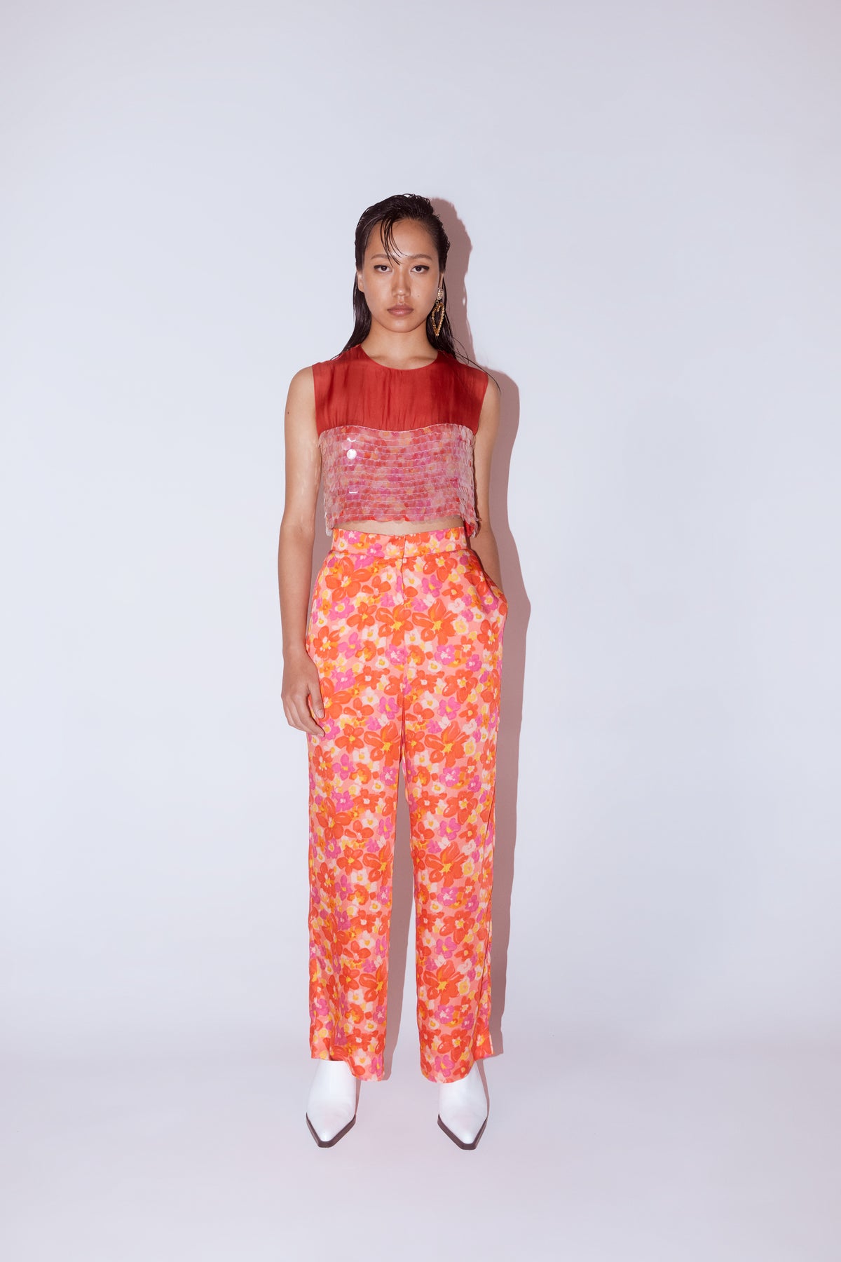 Poppy Crop Top and Trousers