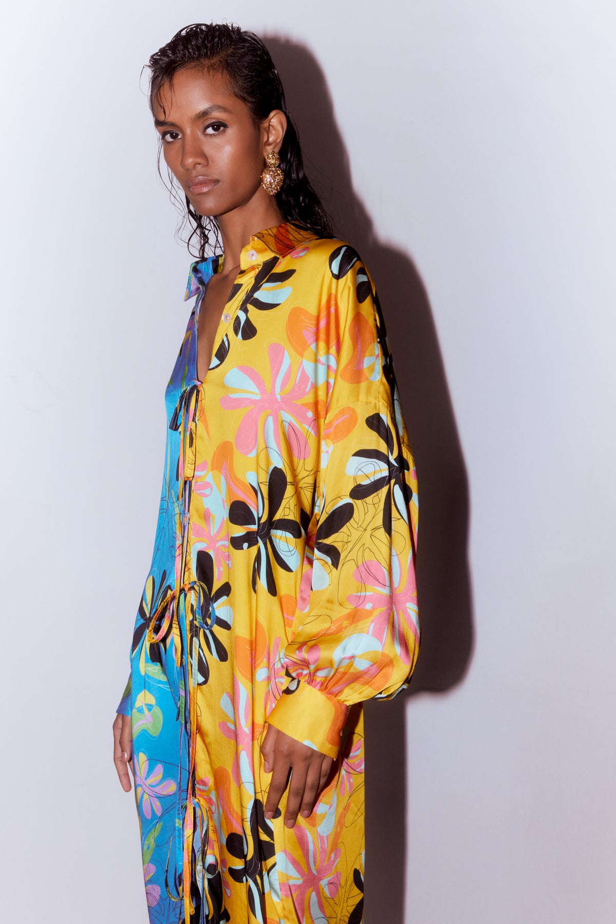 Dalia Printed Shirt Dress