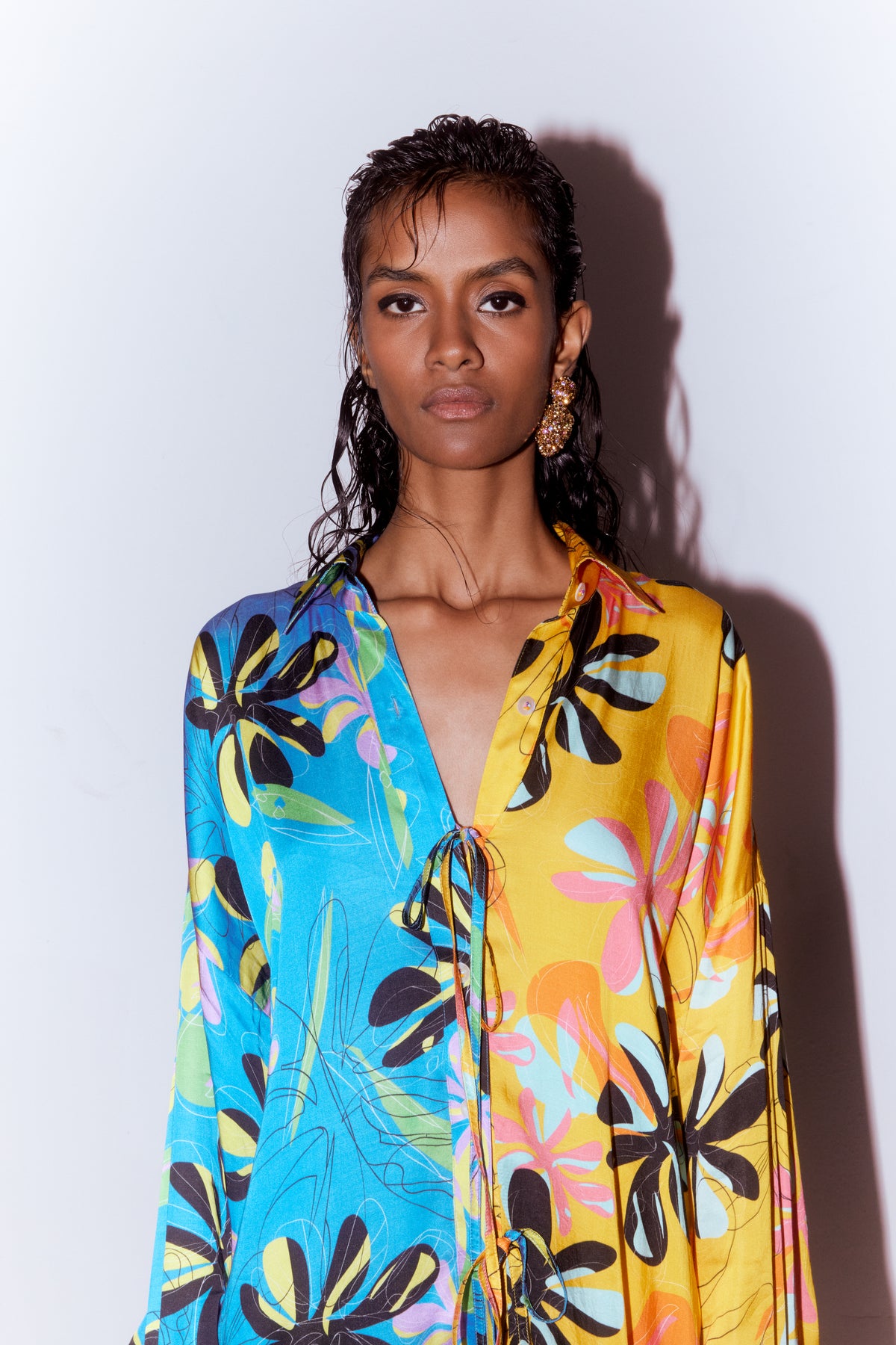 Dalia Printed Shirt Dress