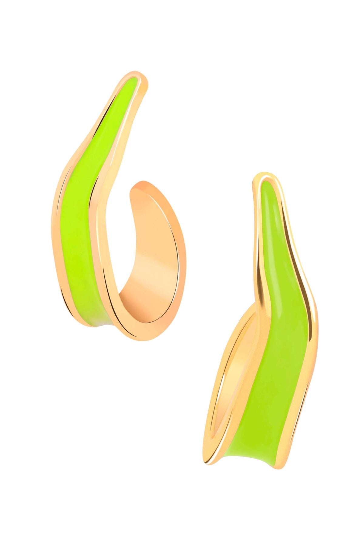 Andaman Hoops Green Earrings