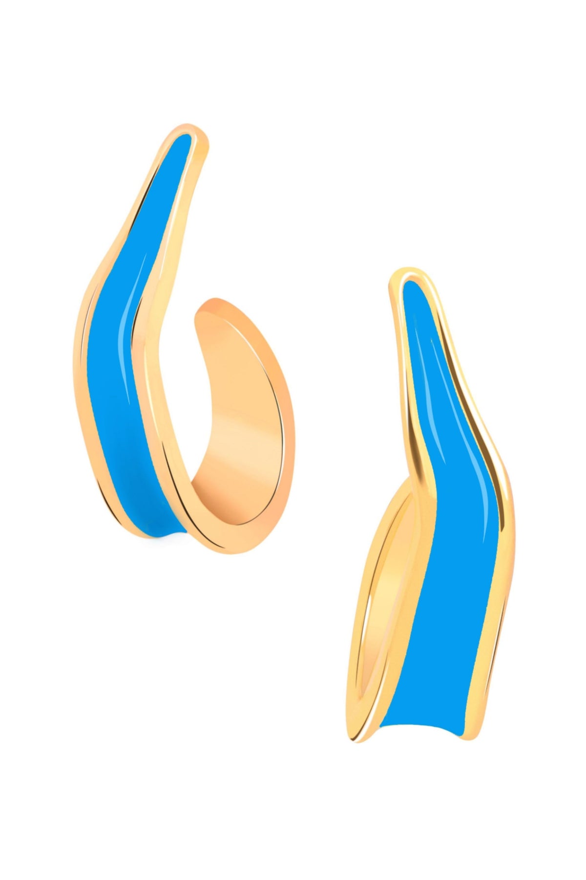 Andaman Hoops Blue Earrings