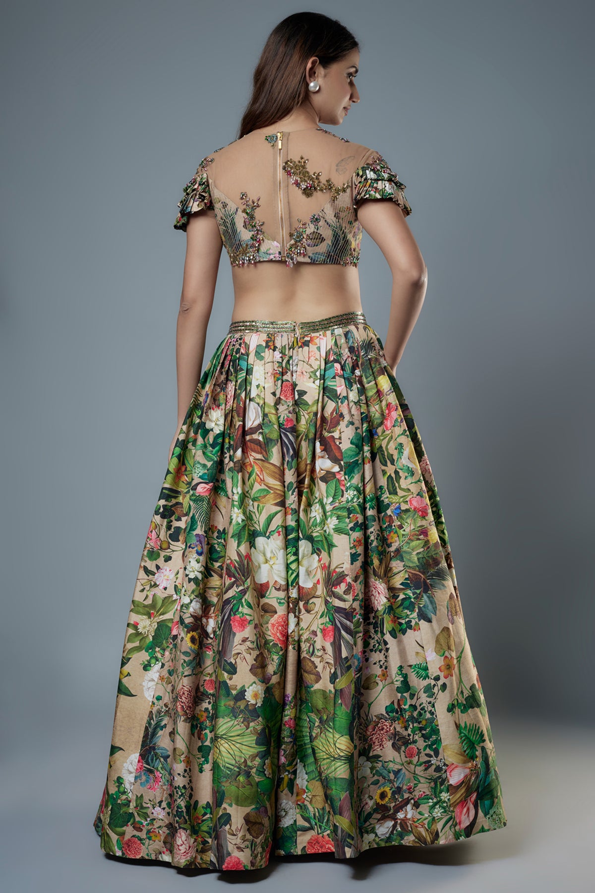 Printed Patchwork Lehenga Set