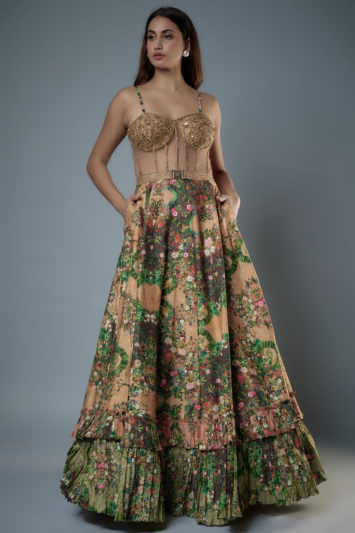 Botanical Printed Gown