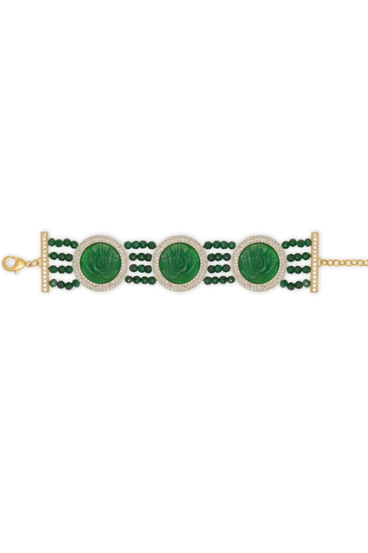 Lotus Bracelete in Green