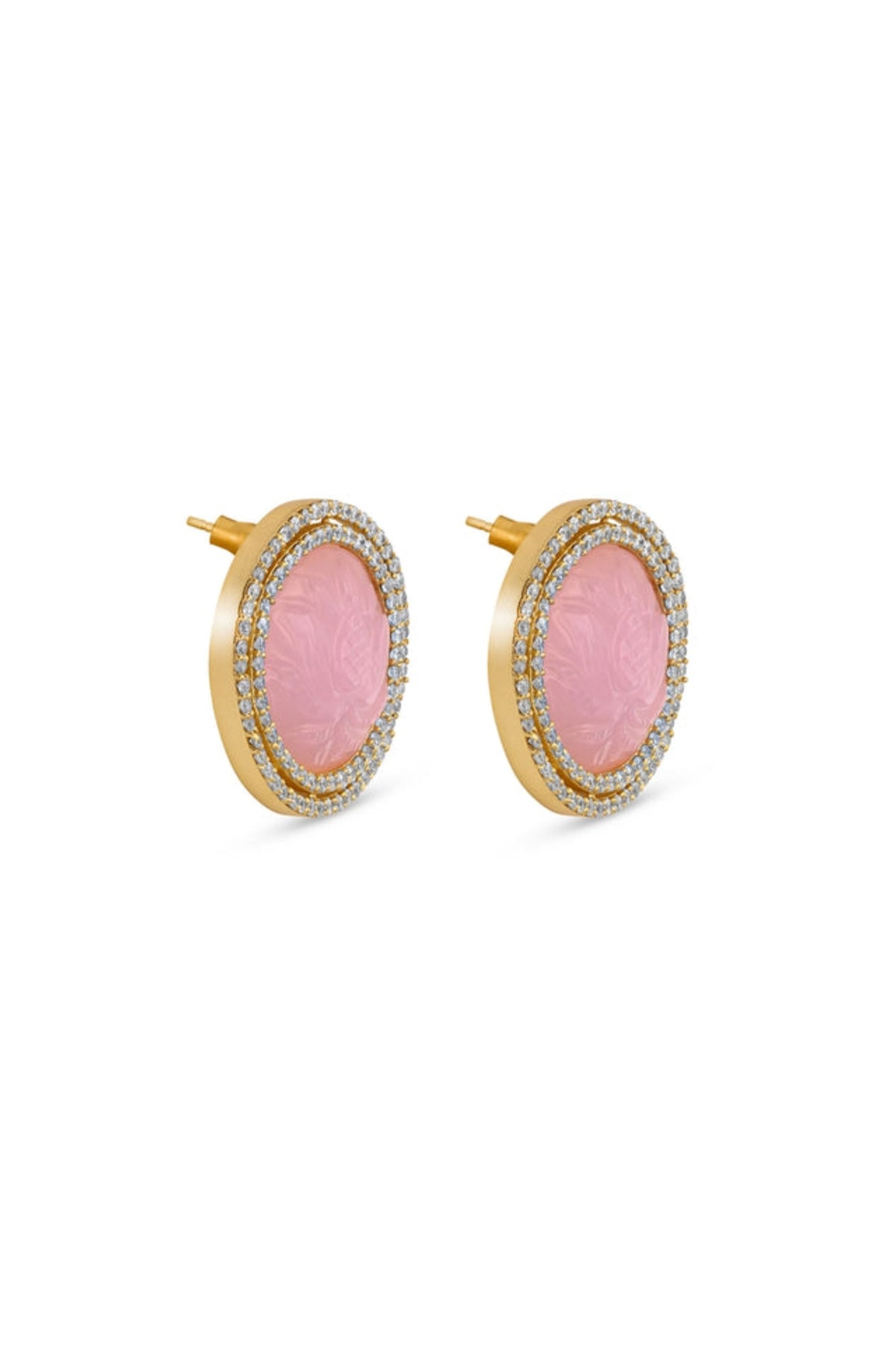 Lotus Earrings in Pink