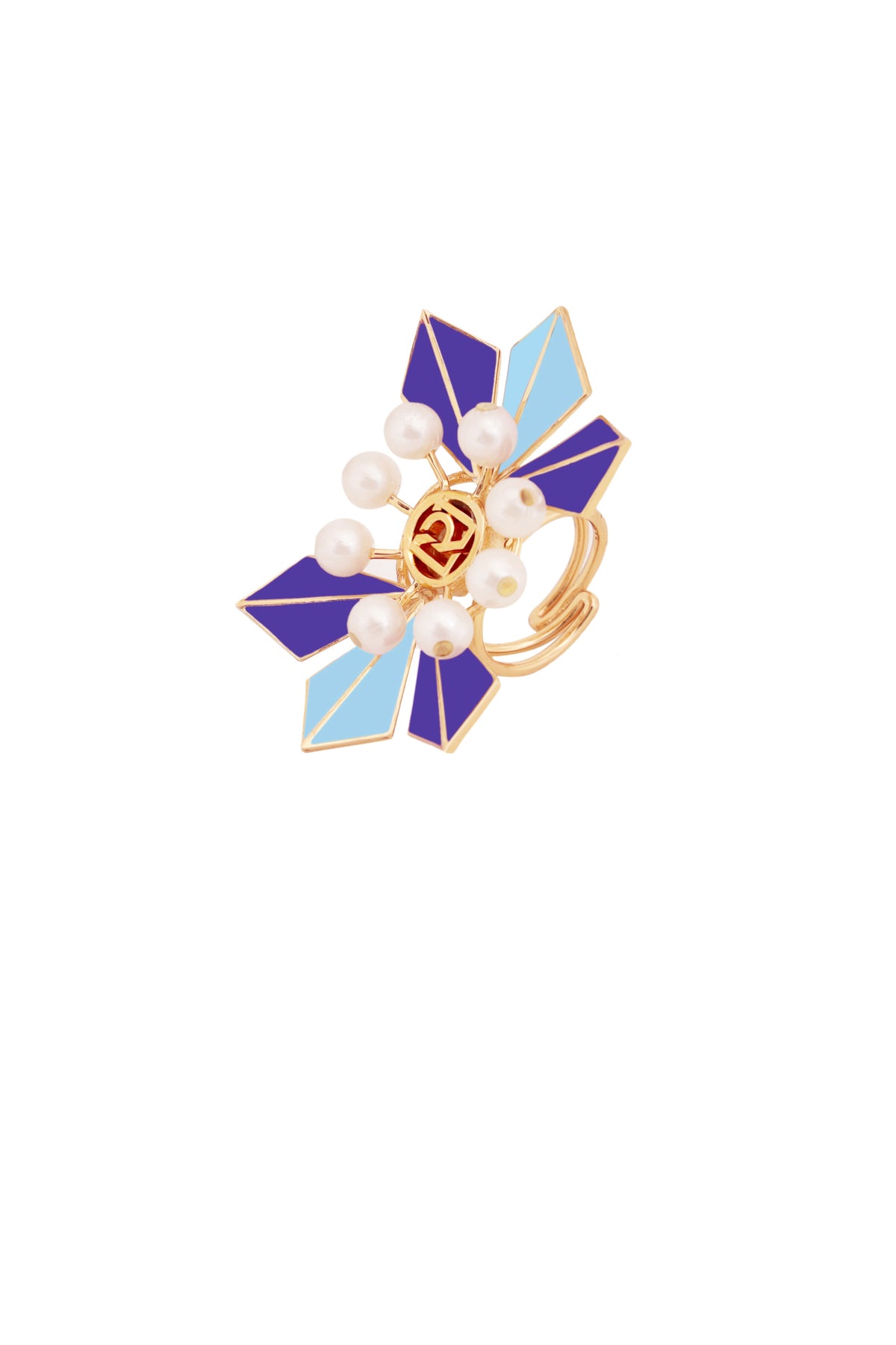 Blue Ziva Statement Ring