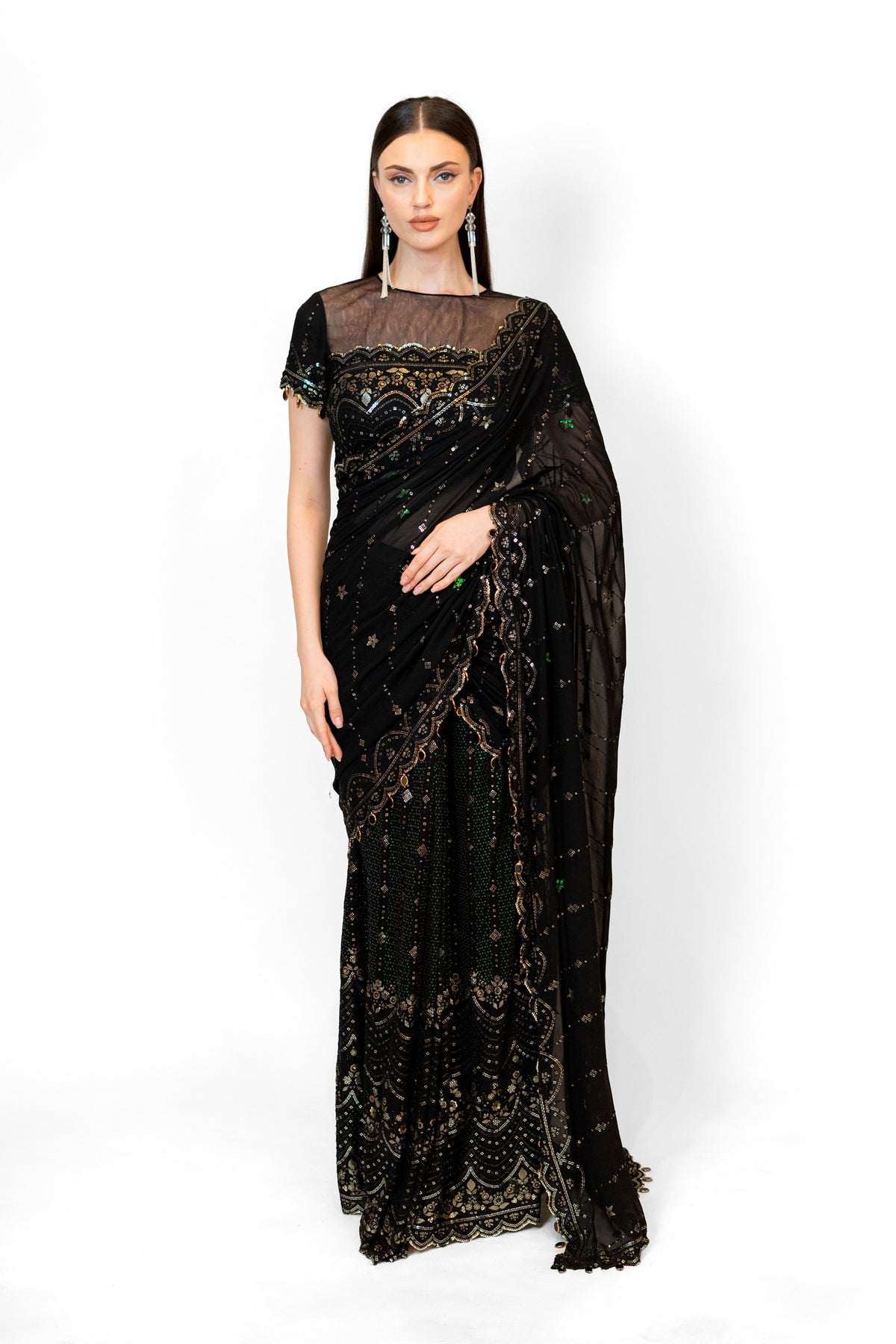 Black Sairaa Sari  Set