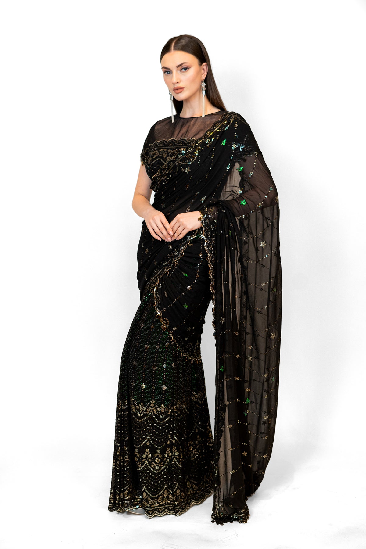 Black Sairaa Sari  Set