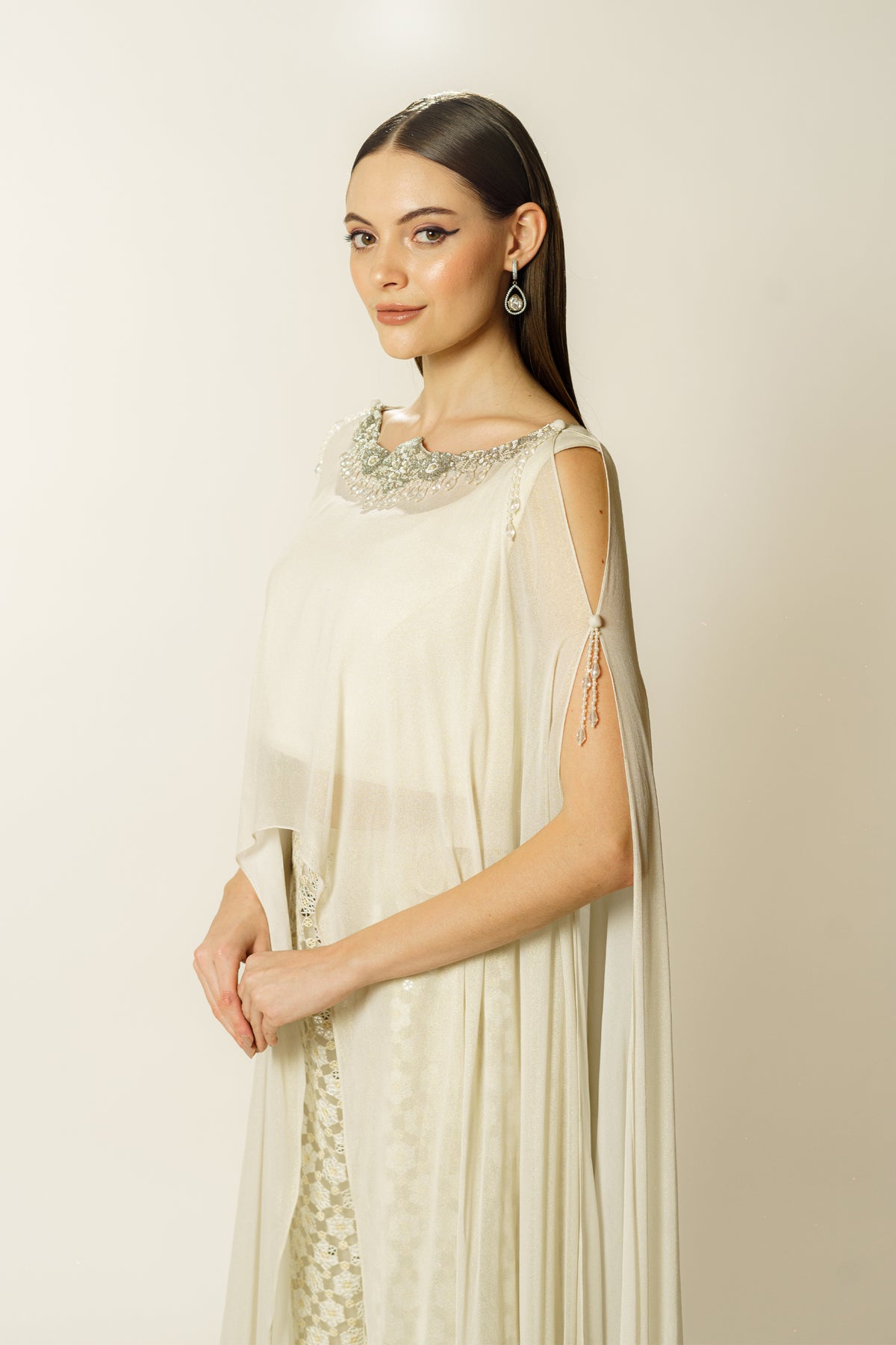 Adha Ivory Cape Set