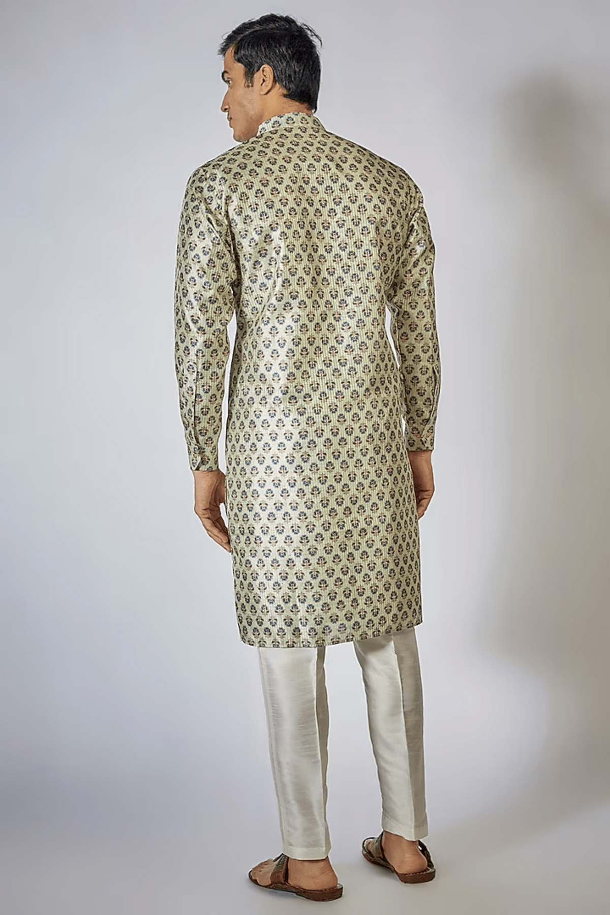 Sage Green Printed Kurta Set