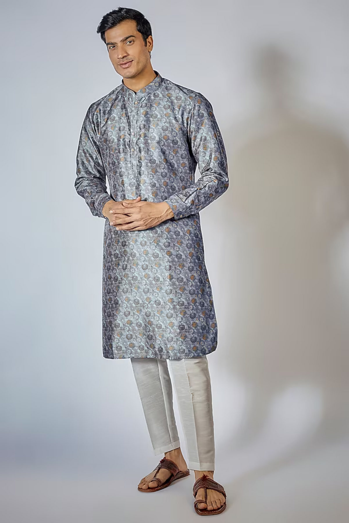 Blue Printed Kurta Set