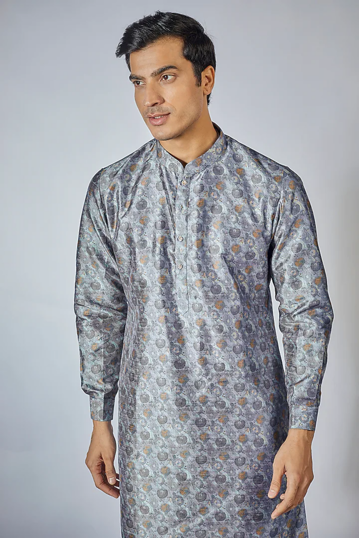 Blue Printed Kurta Set