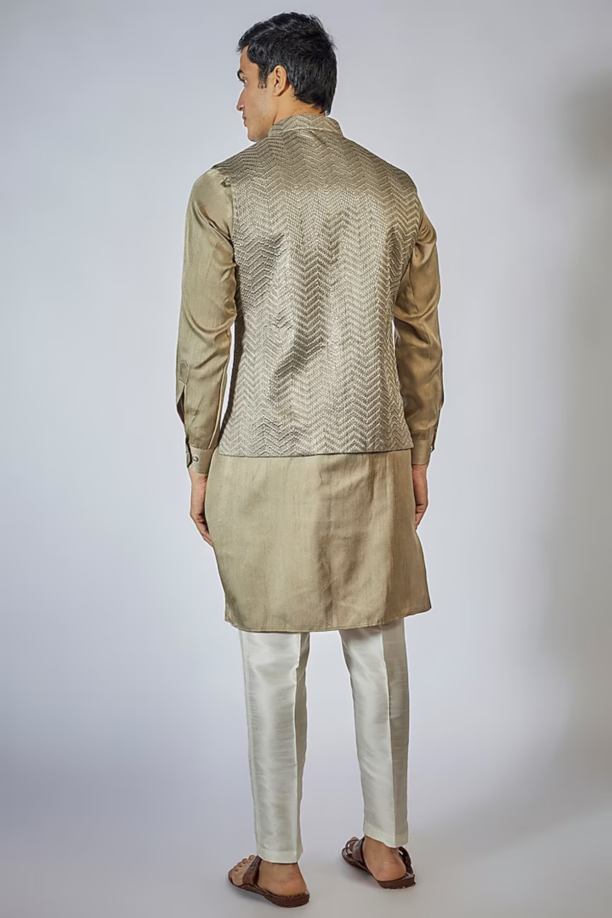 Sage Green Kurta Jacket Set