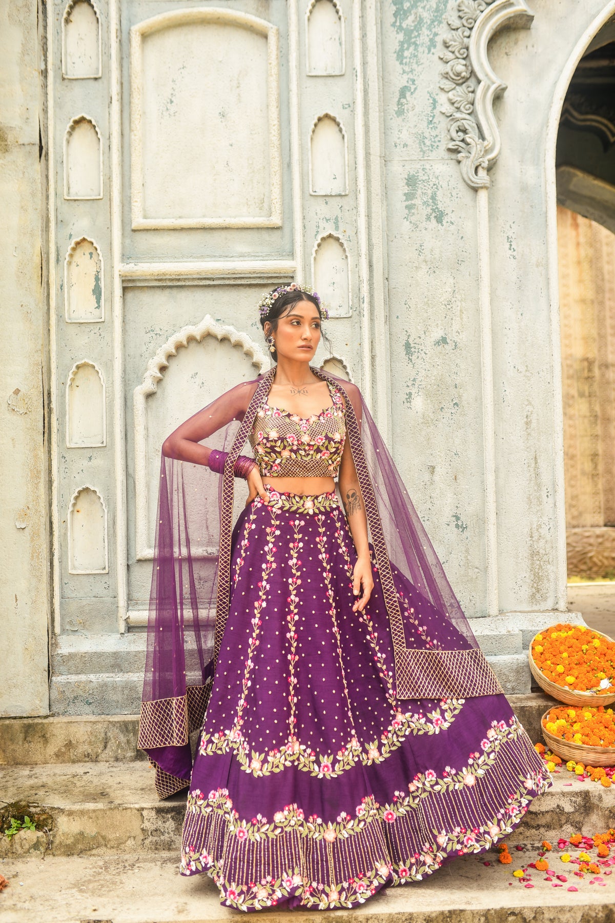 Purple Lehenga Set