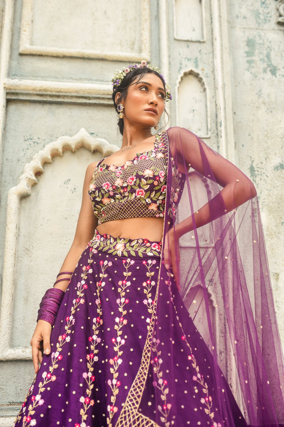 Purple Lehenga Set