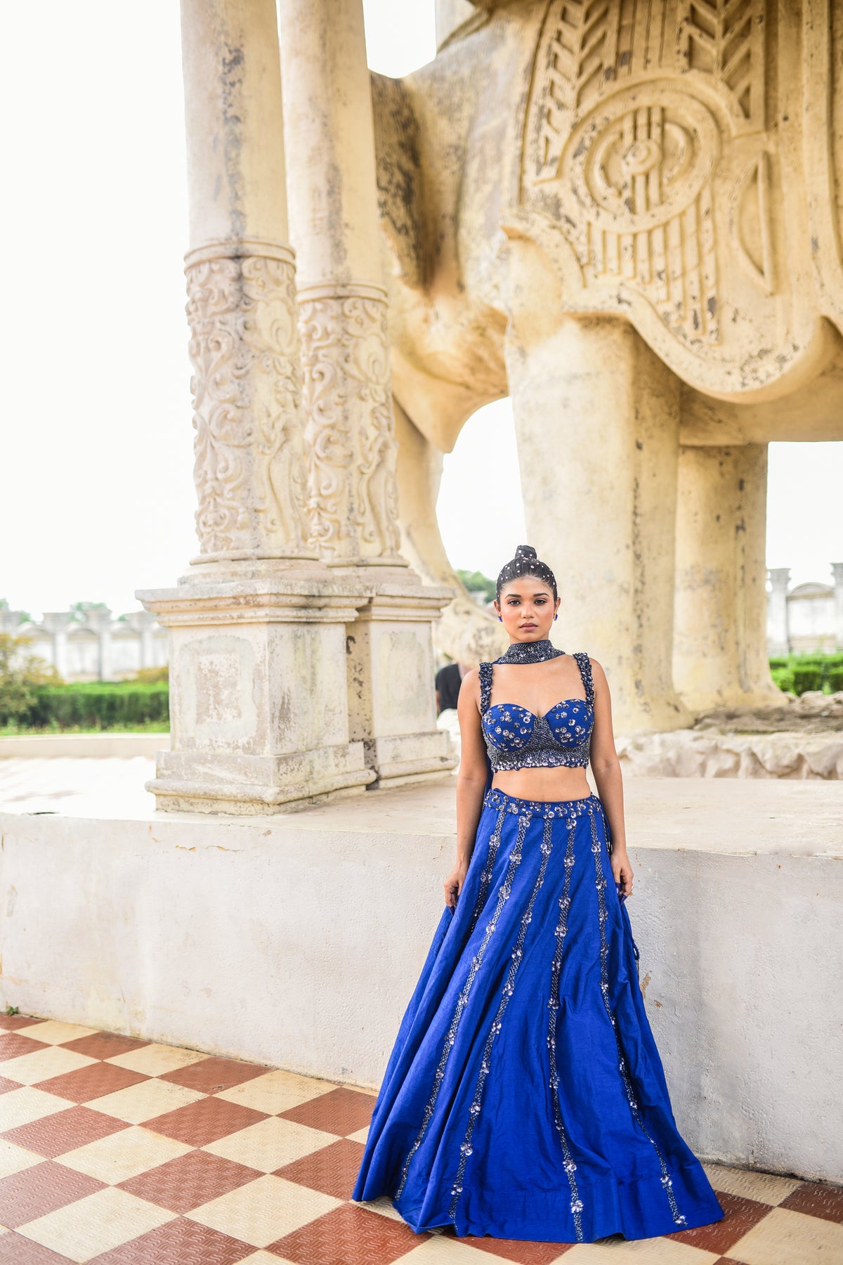 Indigo Lehenga Set