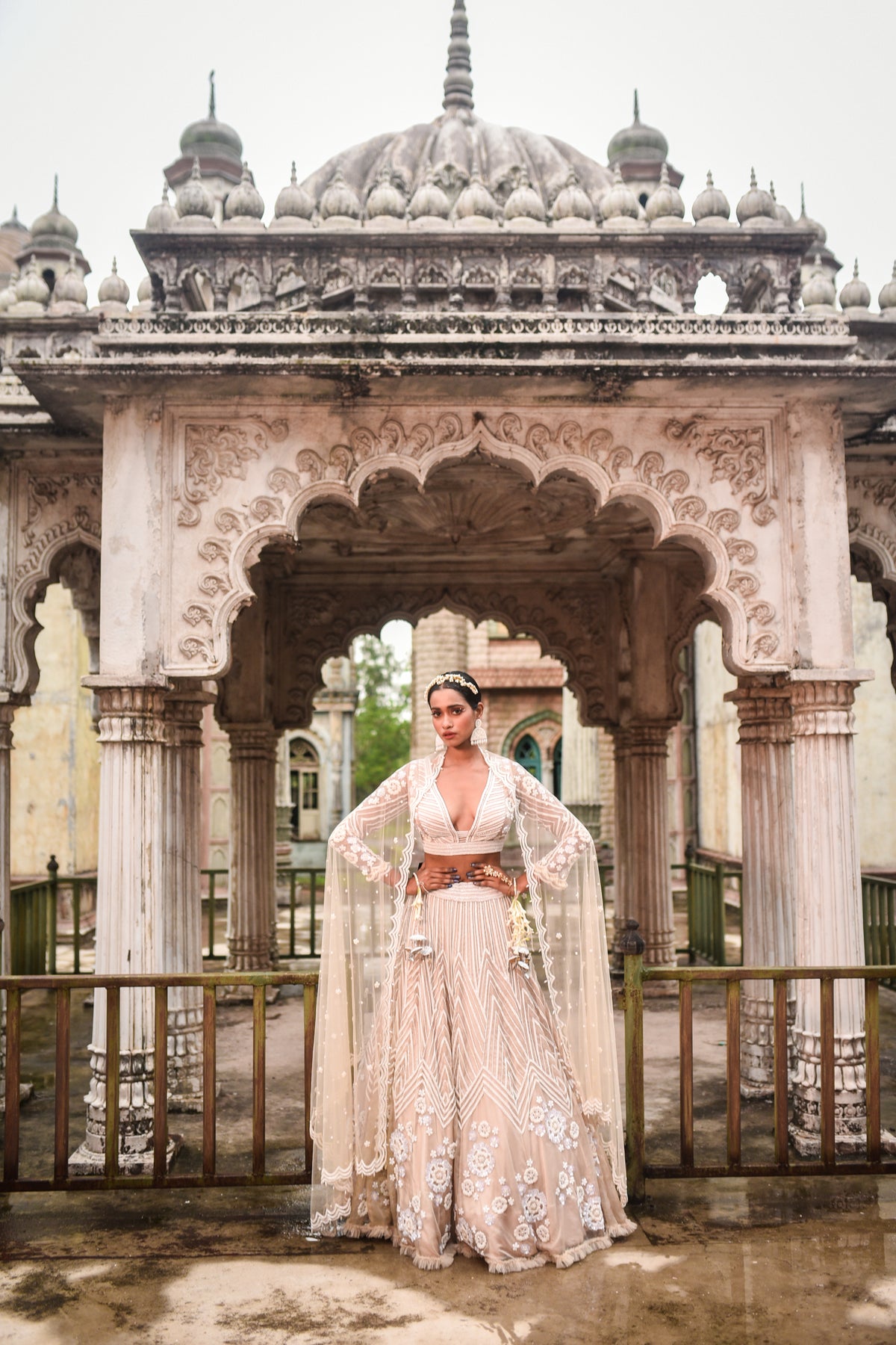 Beige Lehenga Set