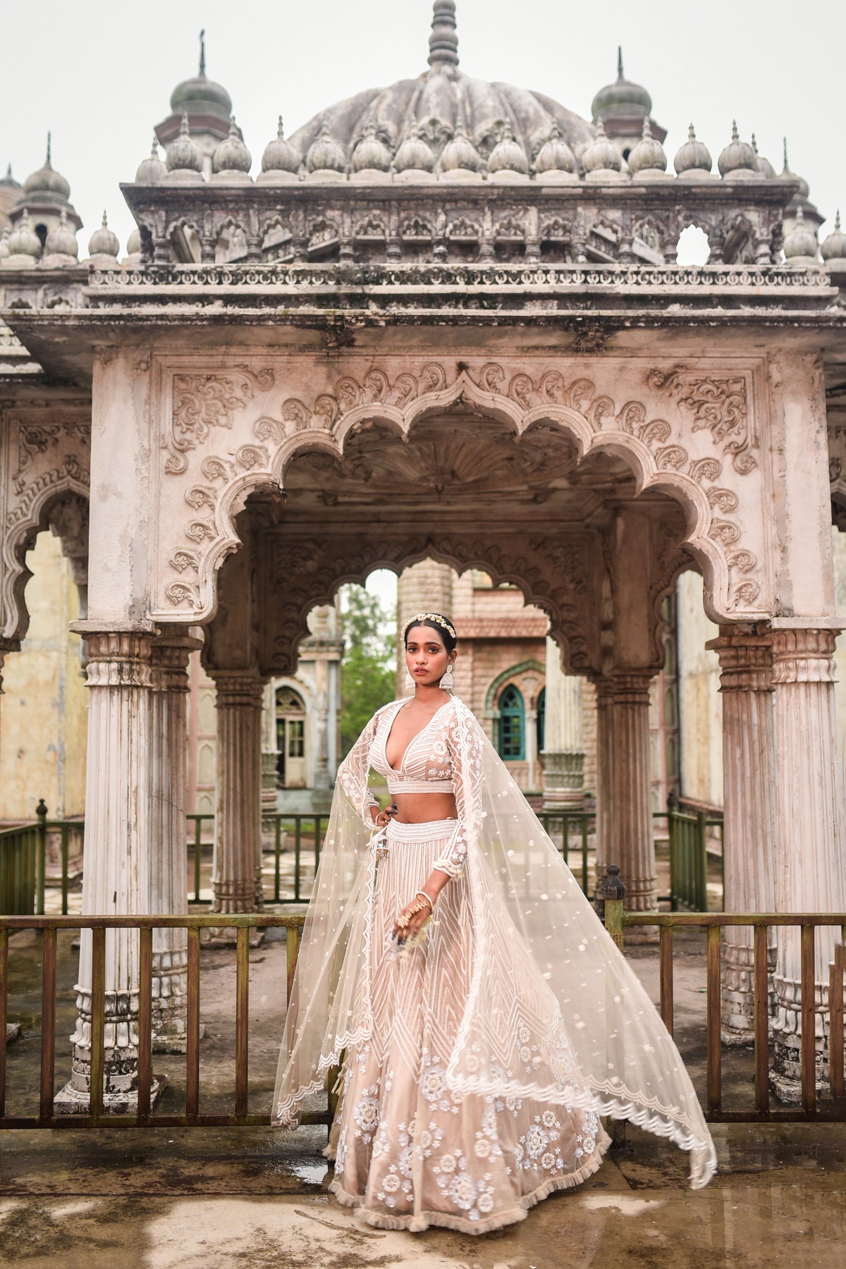 Beige Lehenga Set