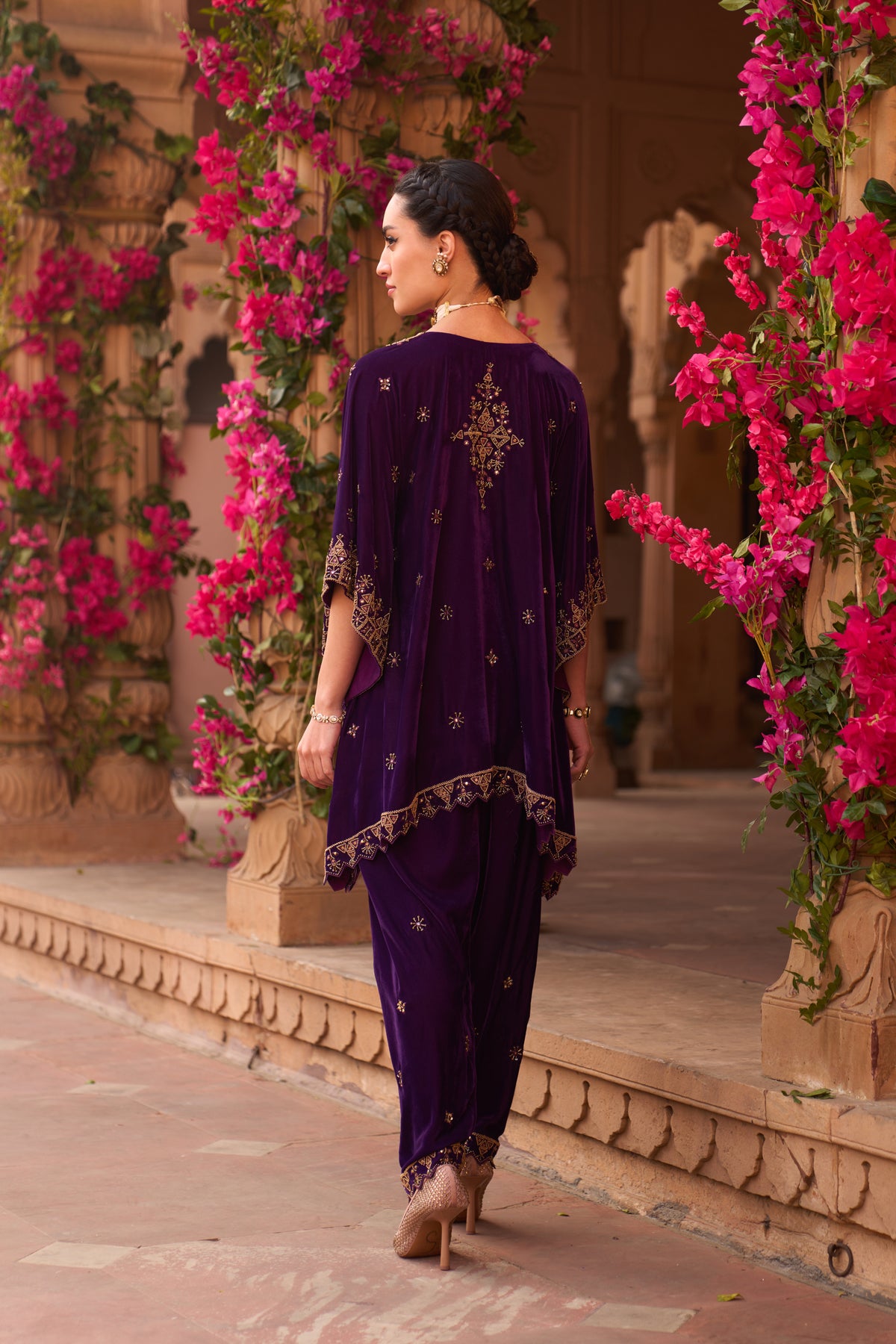 Jamun Makhmal Kaftan Set