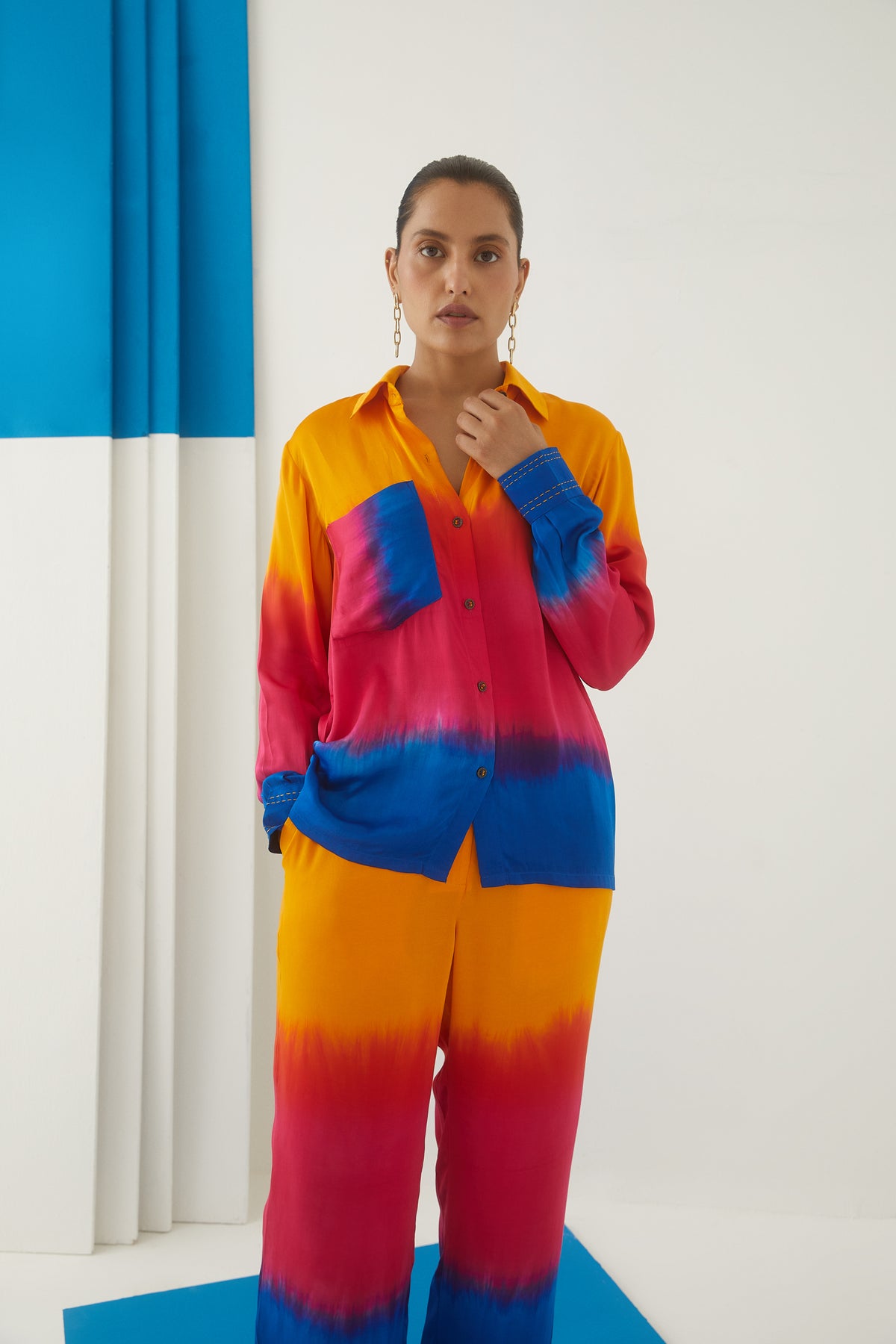 Sunset Tie Dye Shirt and Trousers