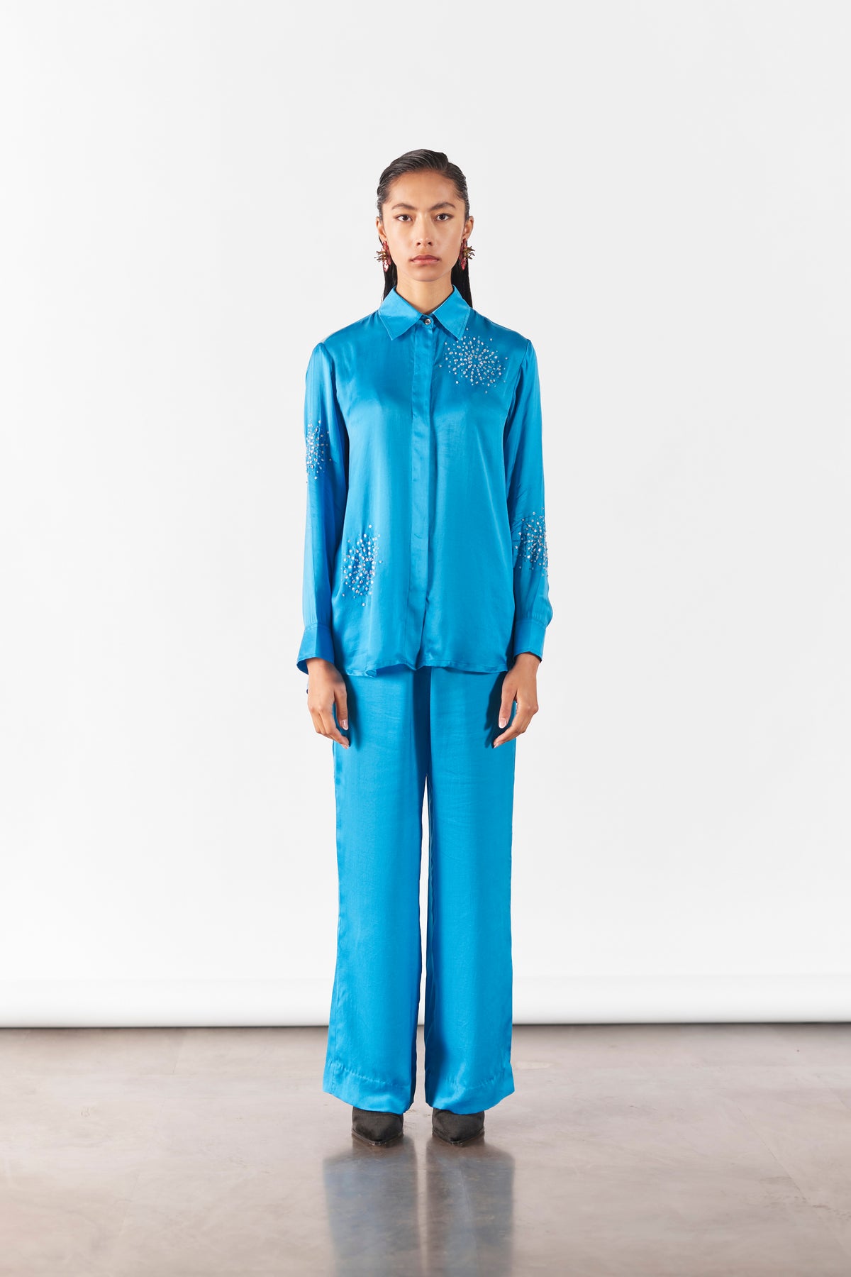 Cyan Brunia Shirt and Trousers