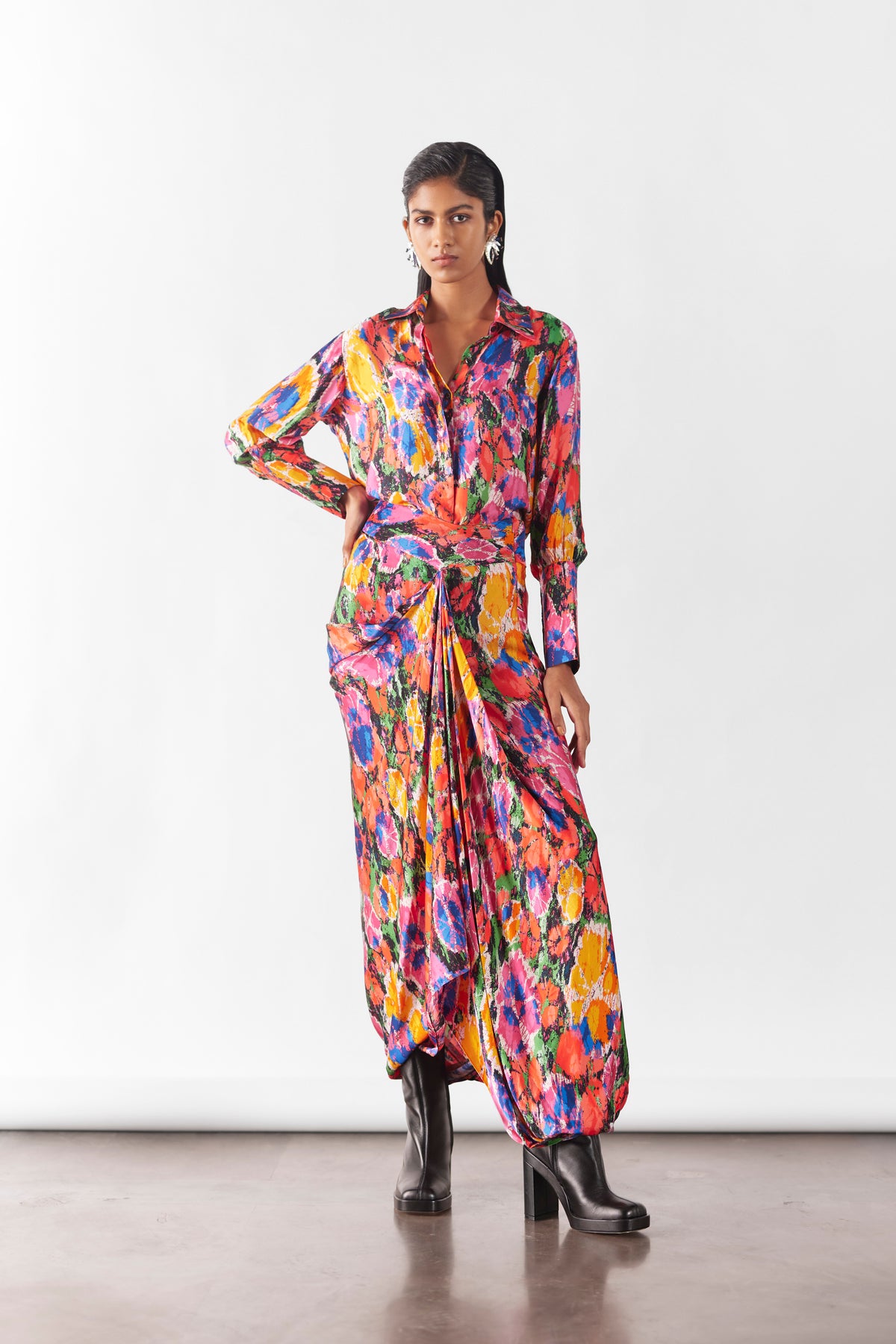 Petunia Shirt &amp; Draped Skirt Co-ord