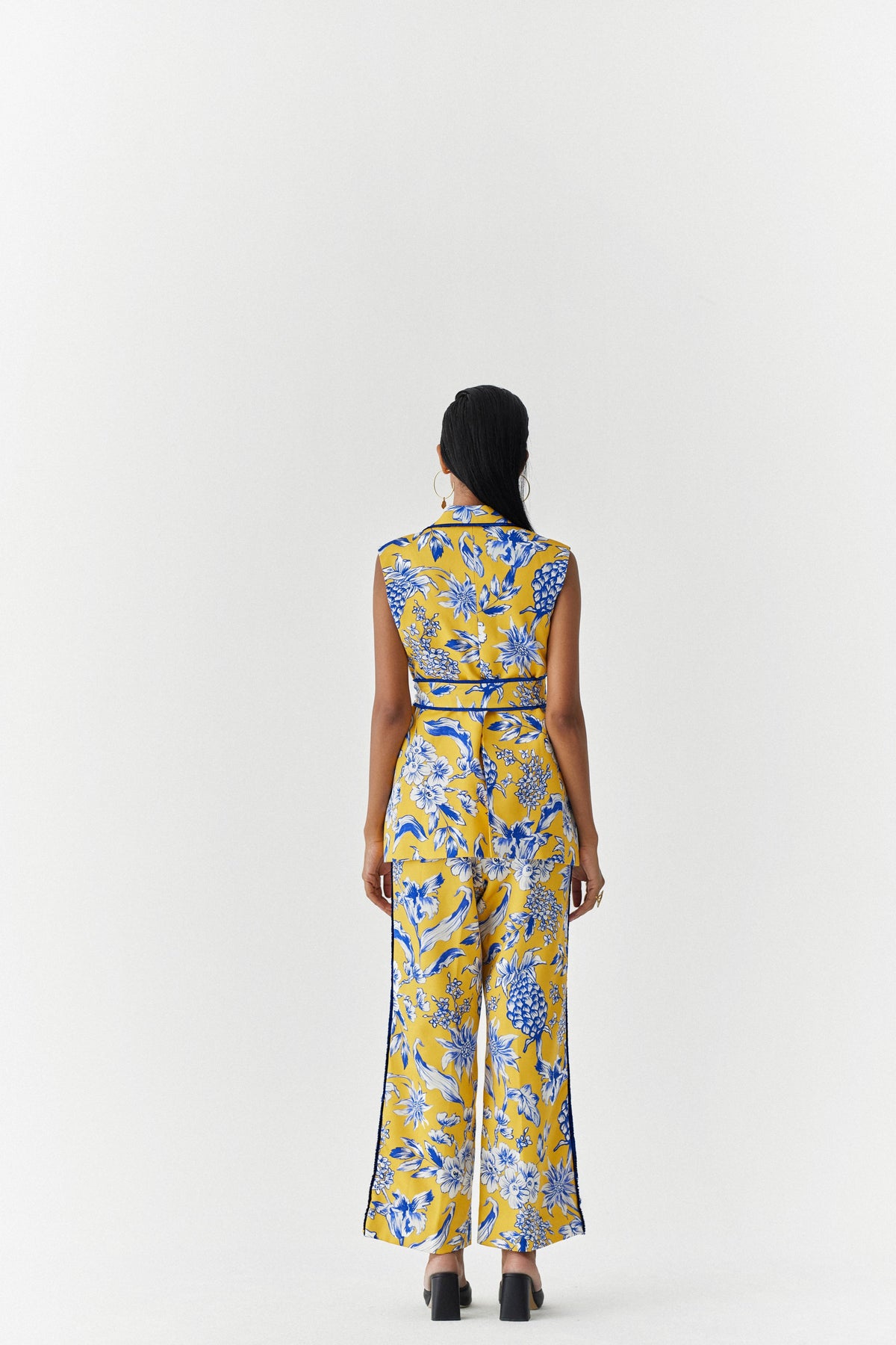 Yellow Pineapple  Blazer &amp; Pants Co-ord