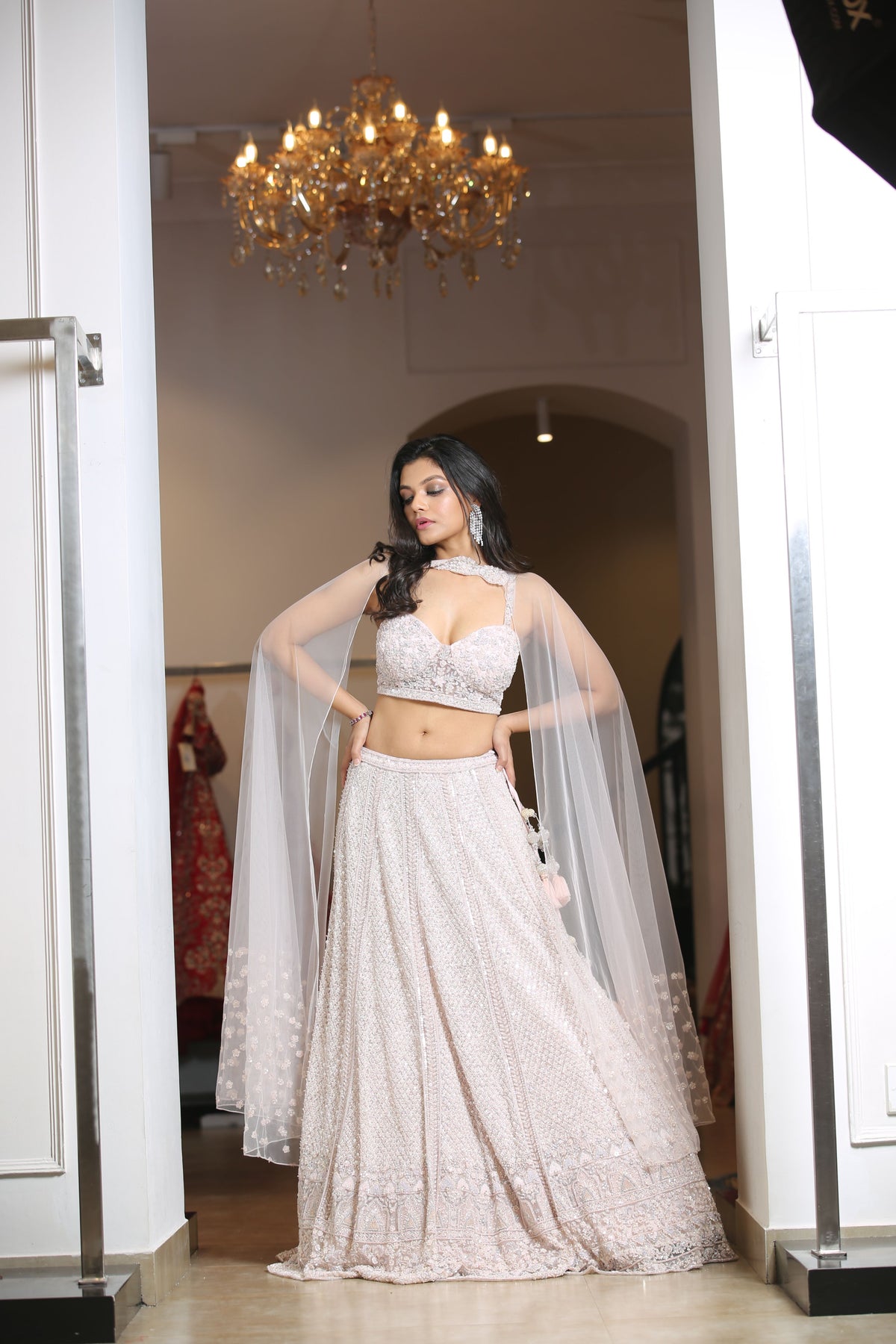 Pink Embellished Lehenga