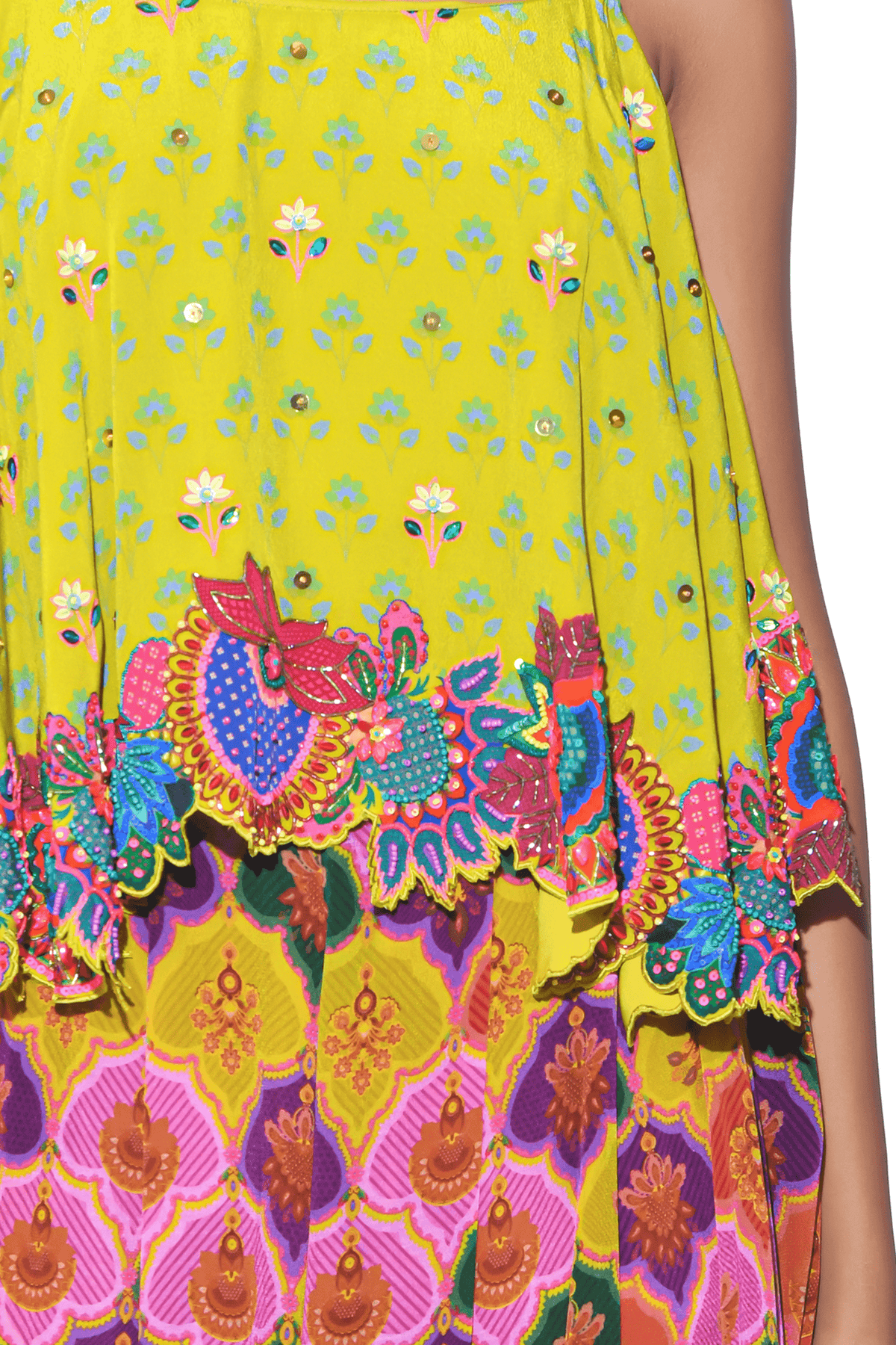 Lime Yellow Embroidered Co-ord Set