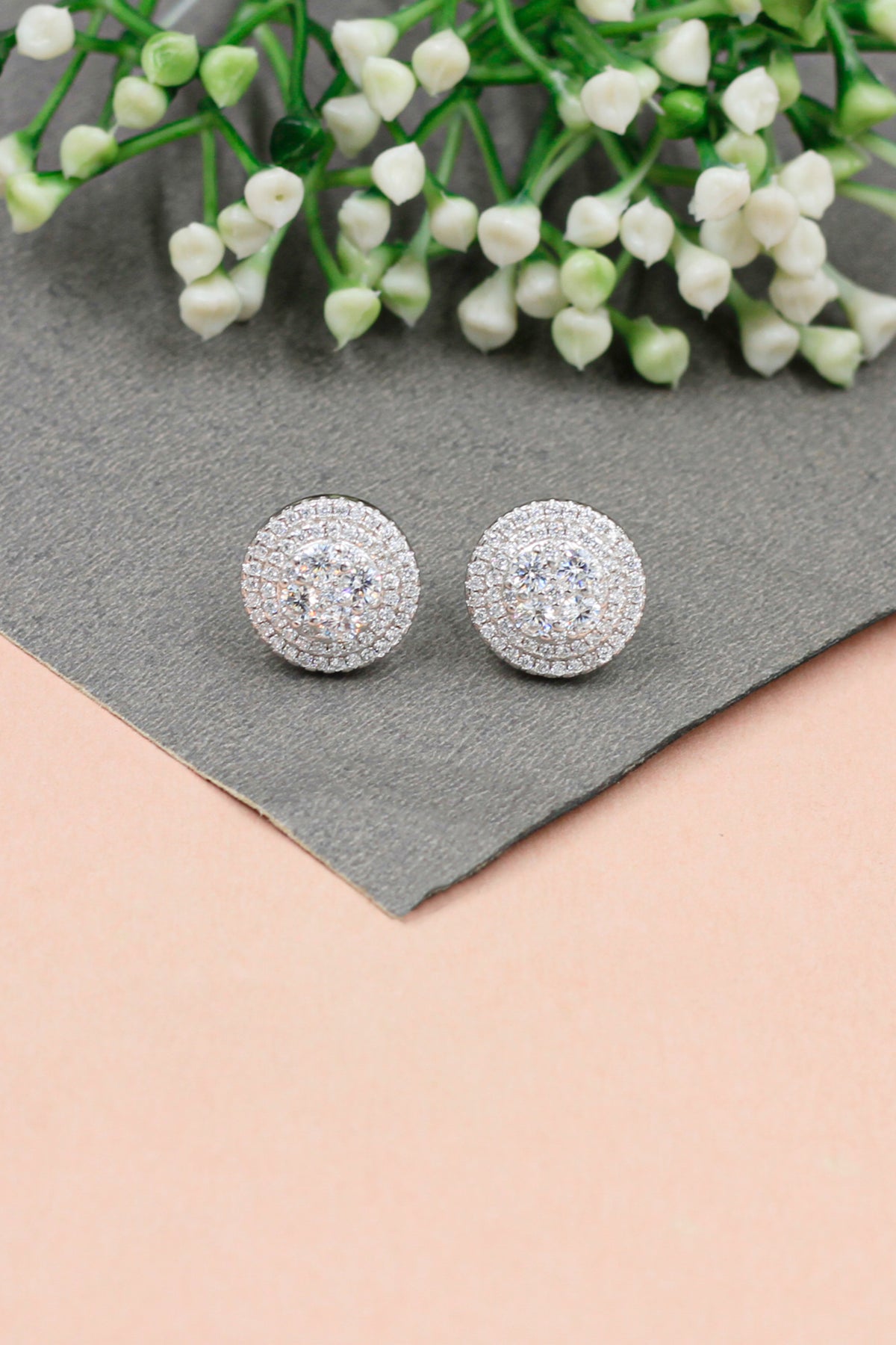 Twilight Shimmer Silver Studs