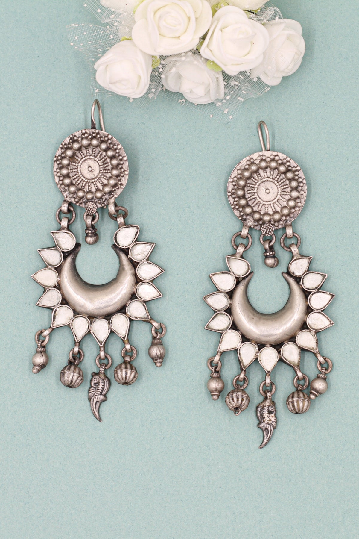 Latkan Silver Earring